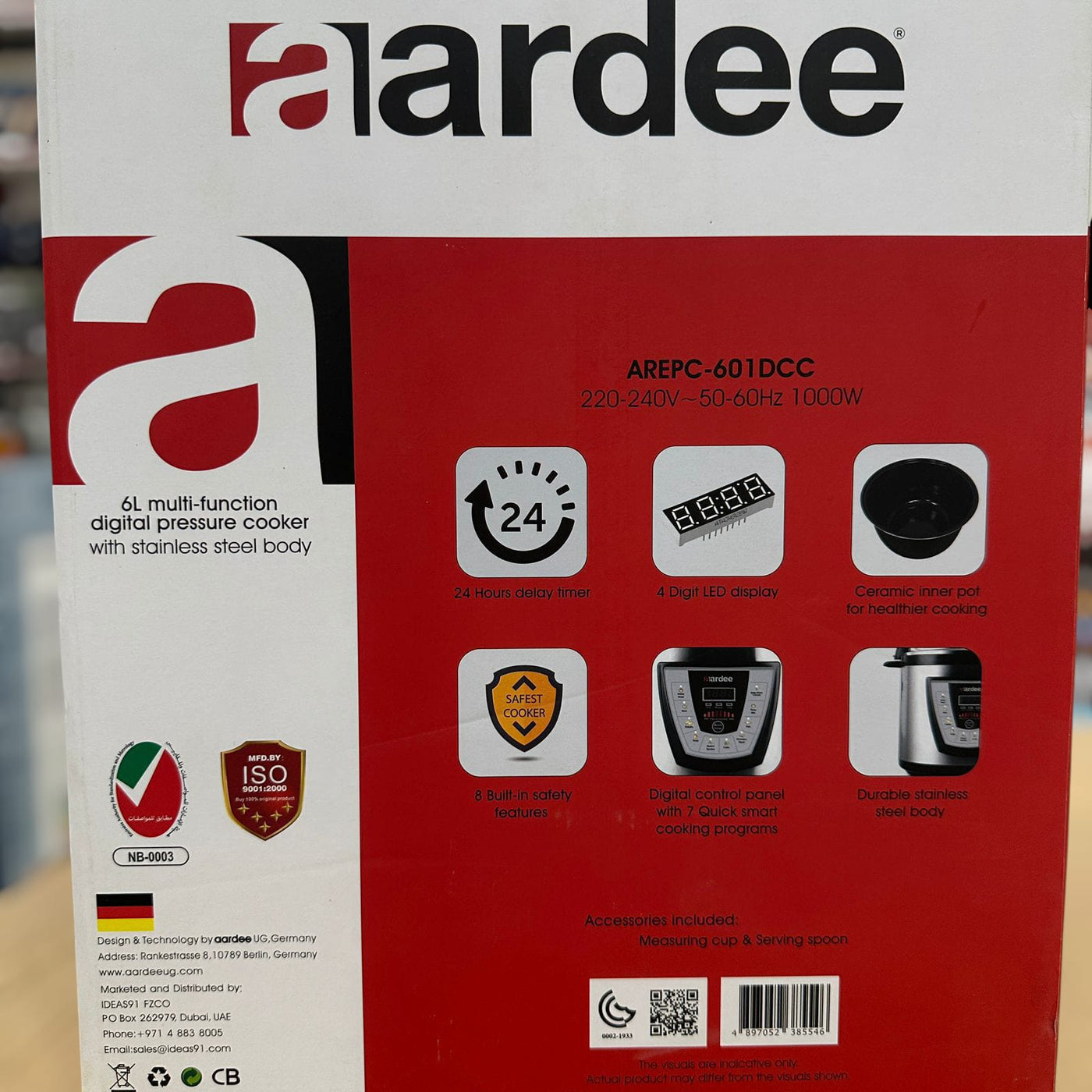 Ardee Multifunction Digital Pressure Cooker 6L