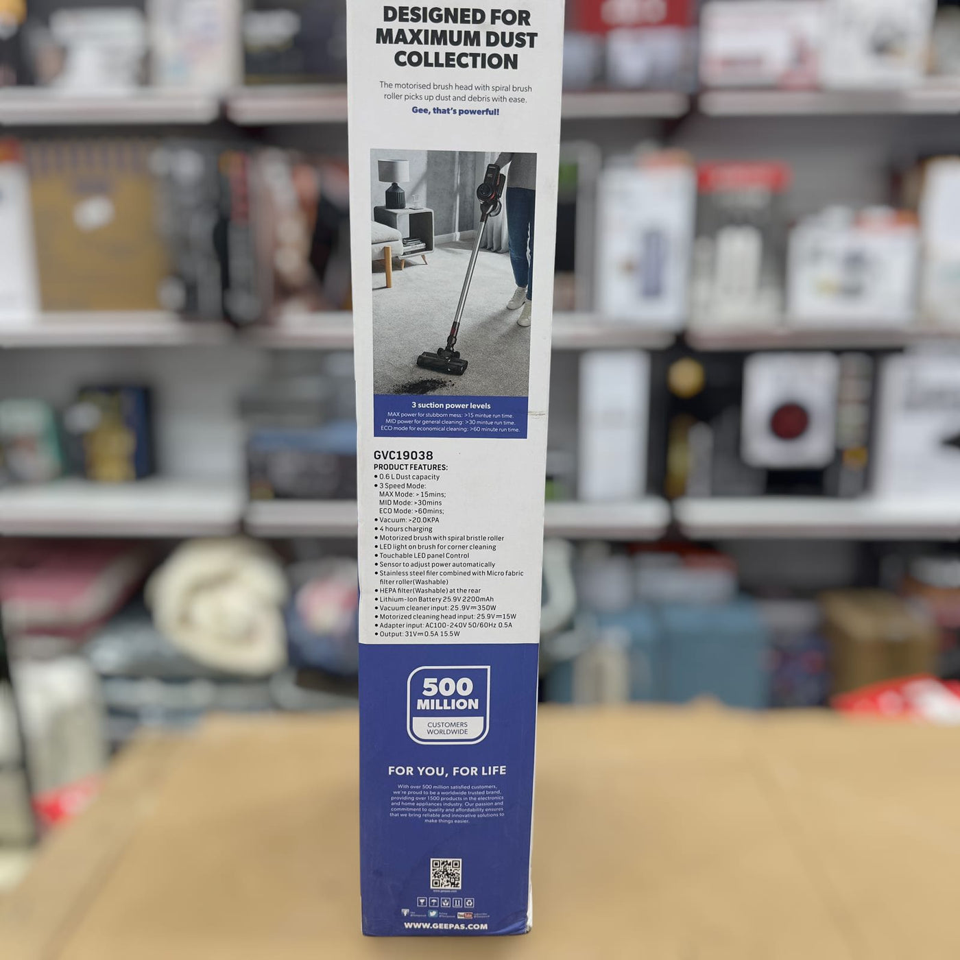 Geepas Cordless 2 in 1 Stick & Handheld Vacuum Cleaner 19038