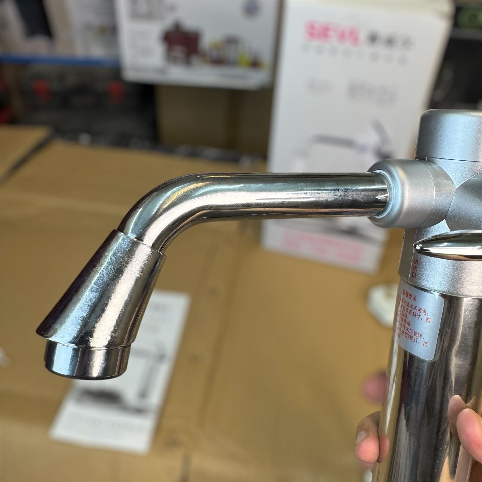 Imported stainless steel electric water heater faucet
