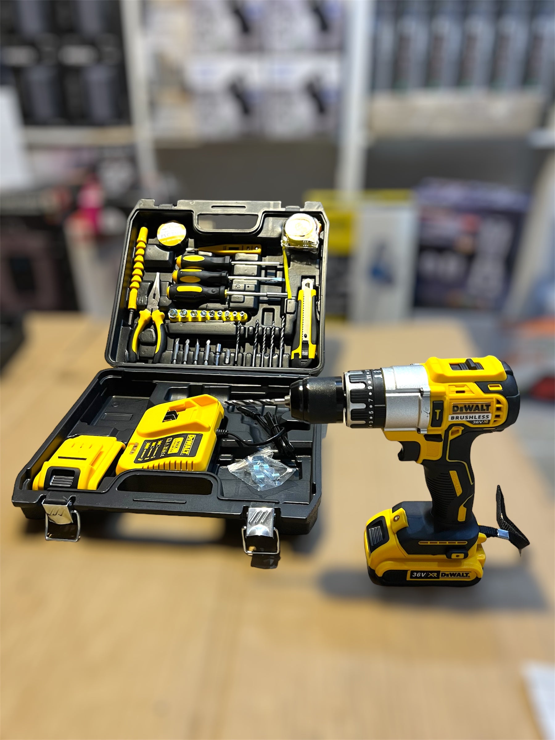 Very High quality Dewalt Brushless 36Volt Drill Set