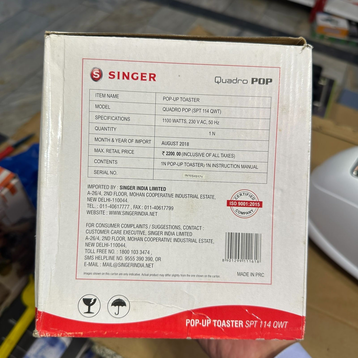 Singer 4 Slice Popup Toaster