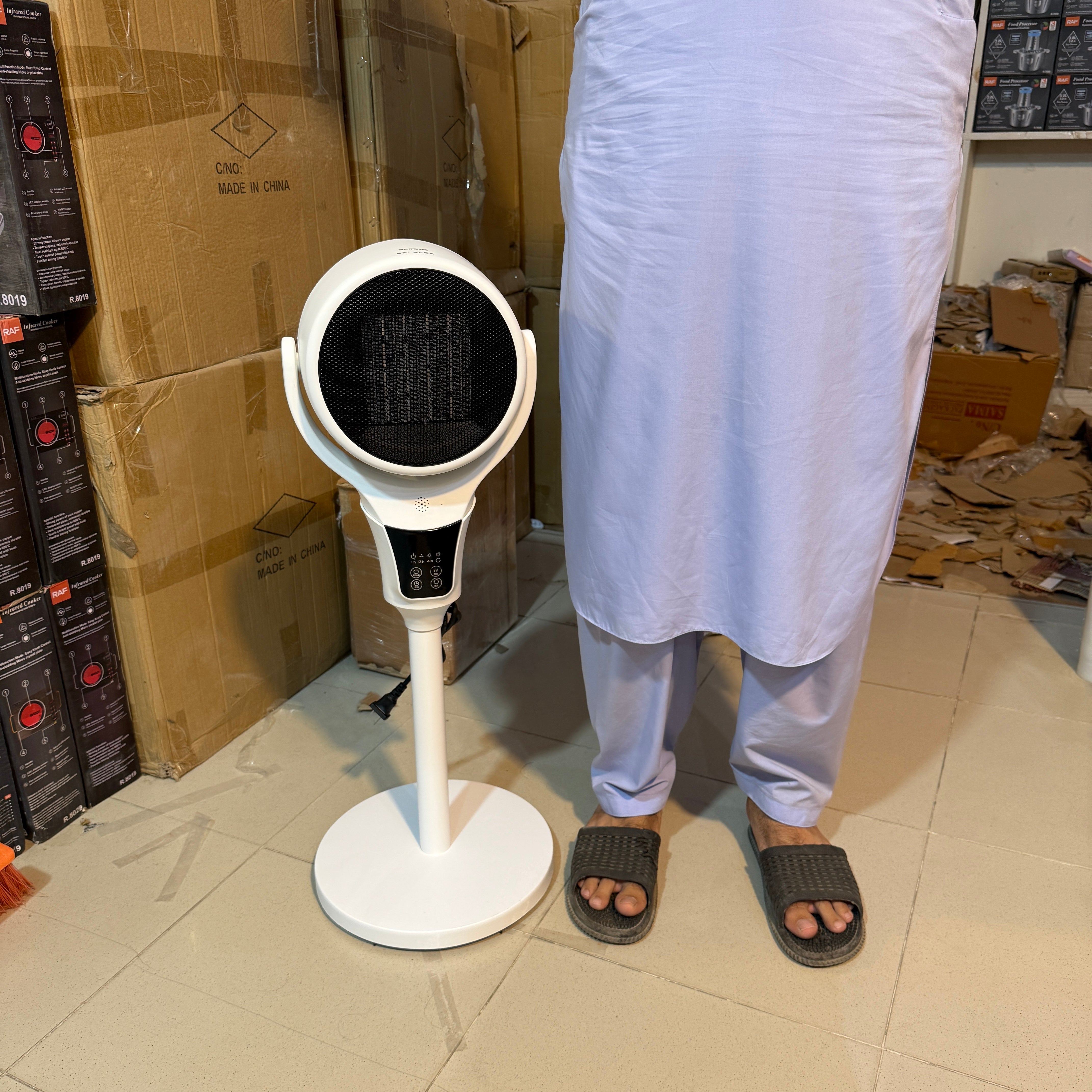 Lott Imported Digital Stand Fan Heater 30Inch