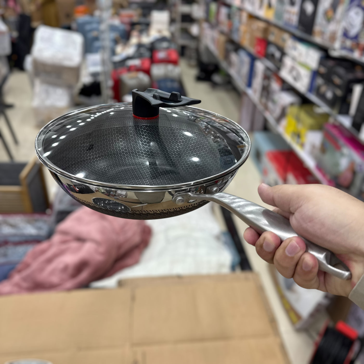 Imported Laser Coated Deep karai with Handle