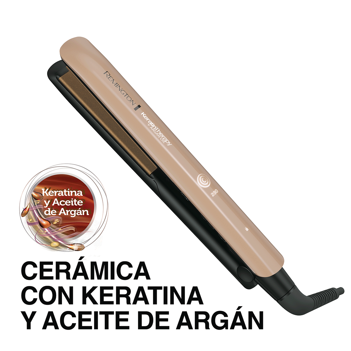 Remington Keratin Therapy + Argan Oil Straightener