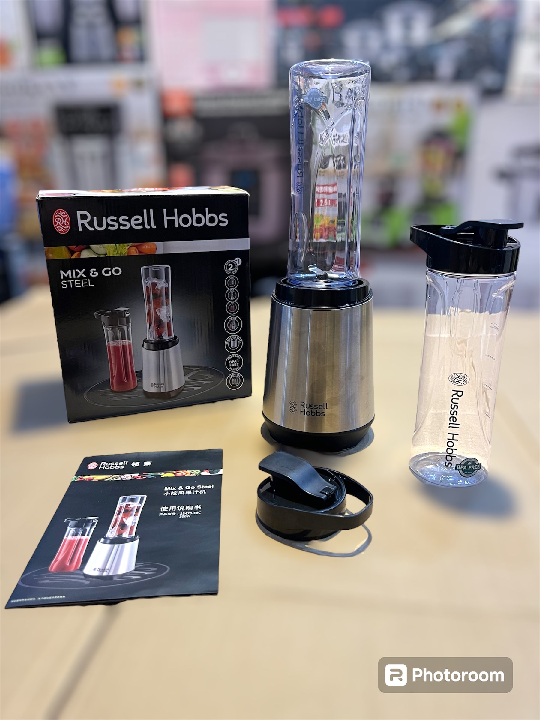 Original Russell Hubbs Mix & Go Steel Blender