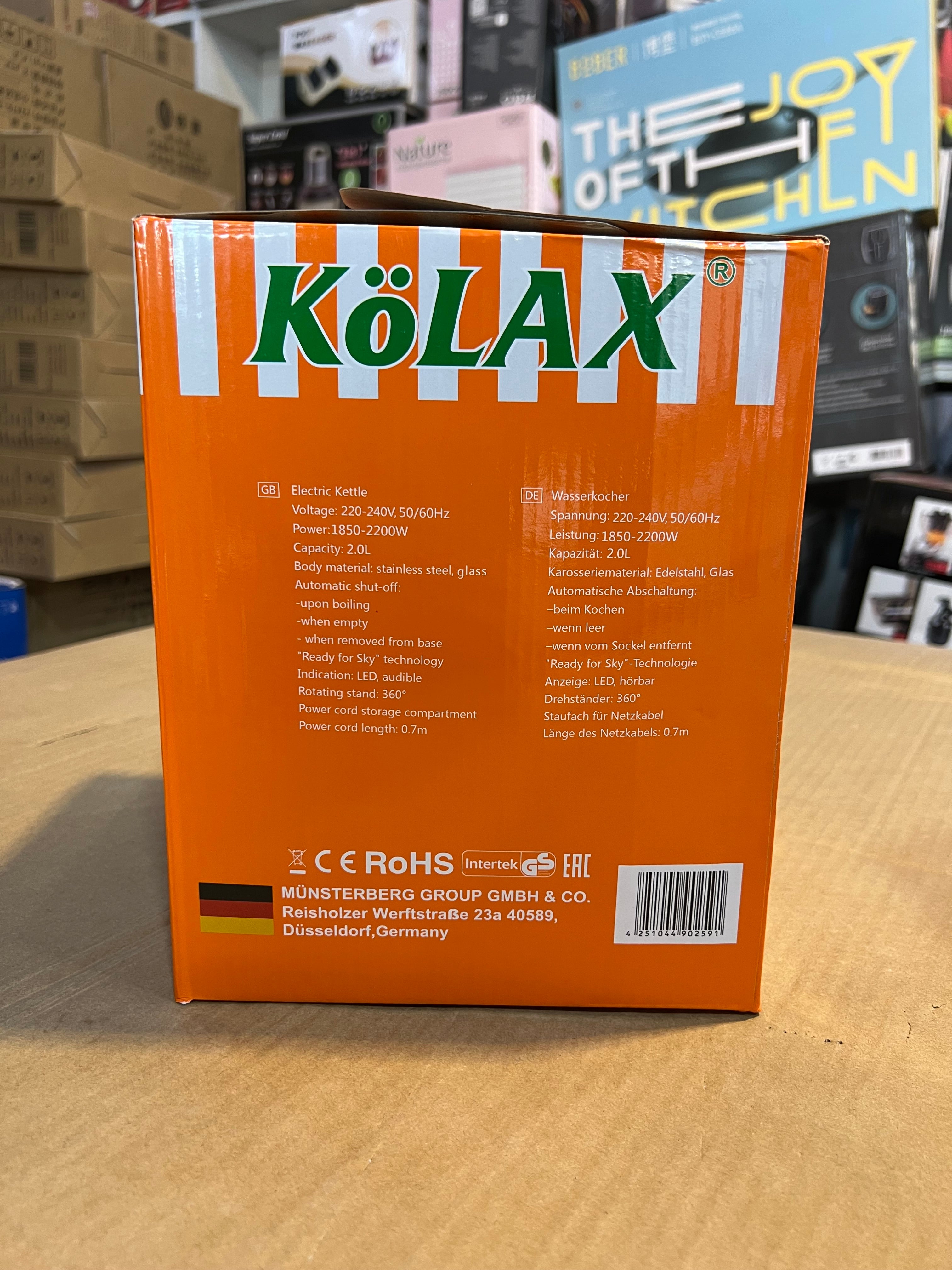 Kolax Germany Branded Transparent Electric Kettle