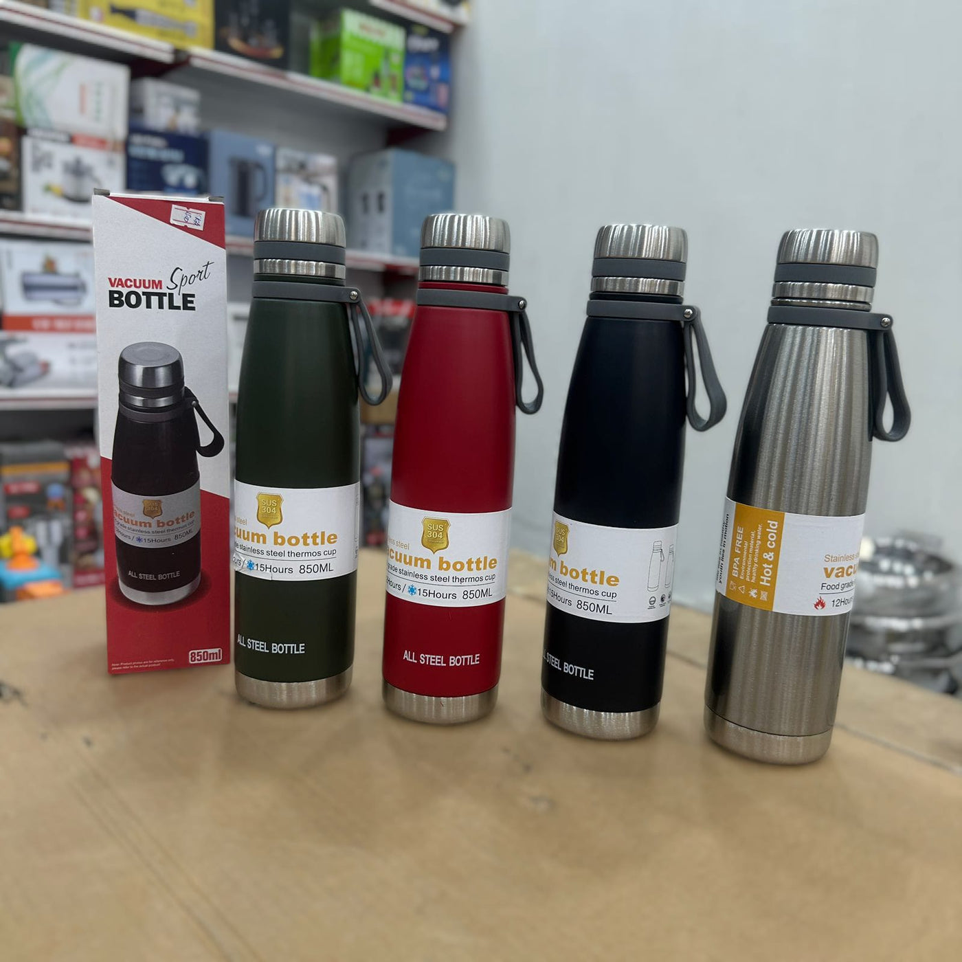 Full Steel Sports Water Bottle 850ml