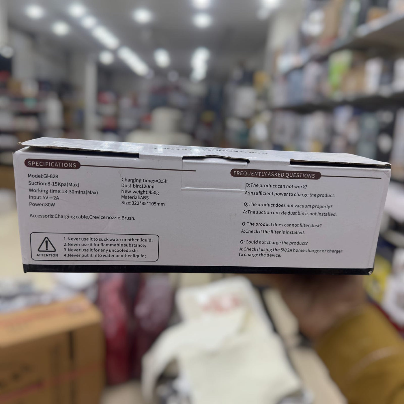 Imported Rechargeable Portable Car Vacuum Cleaner GI-828