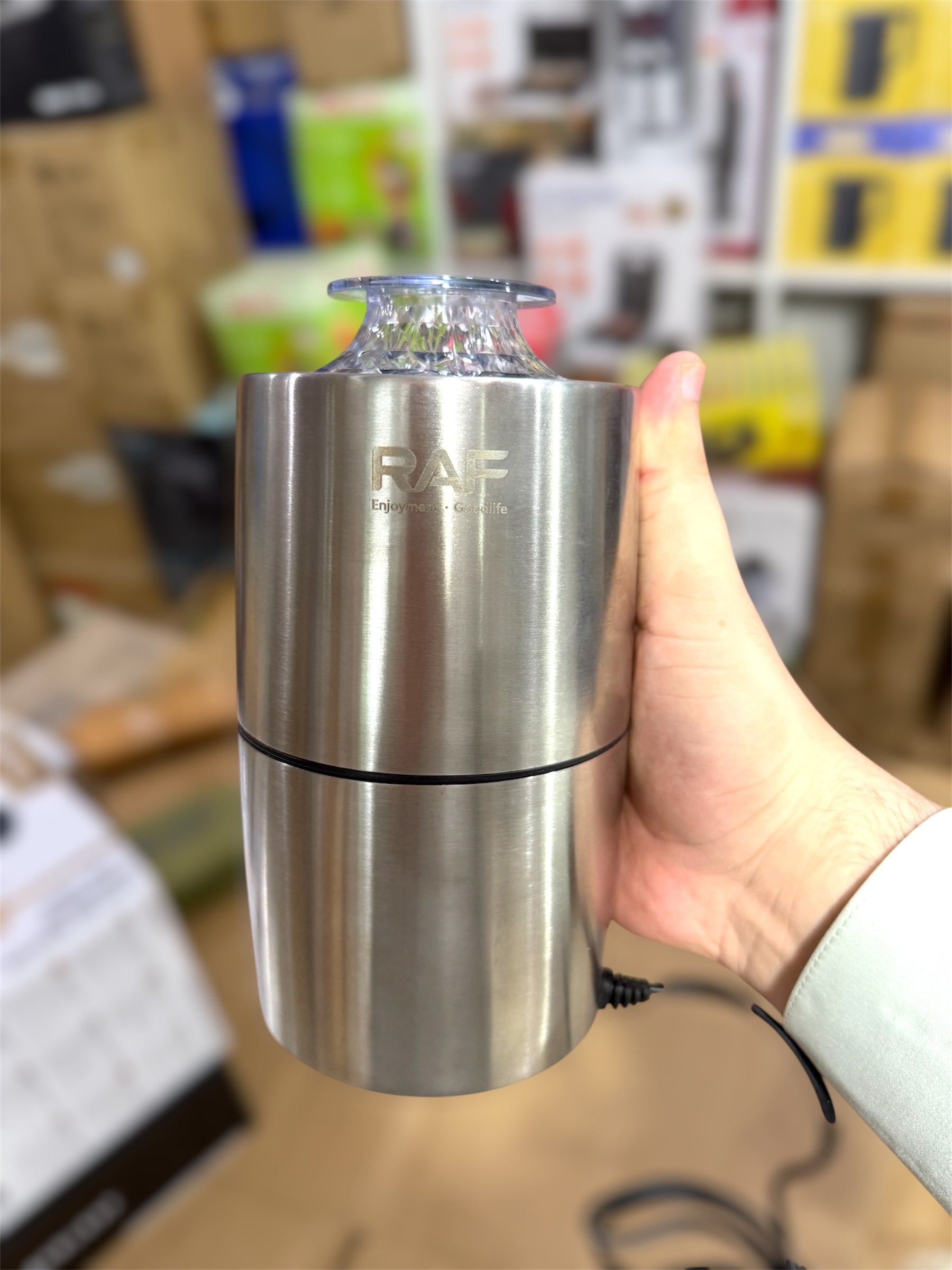 RAF Stanless Steel Coffee Grinder