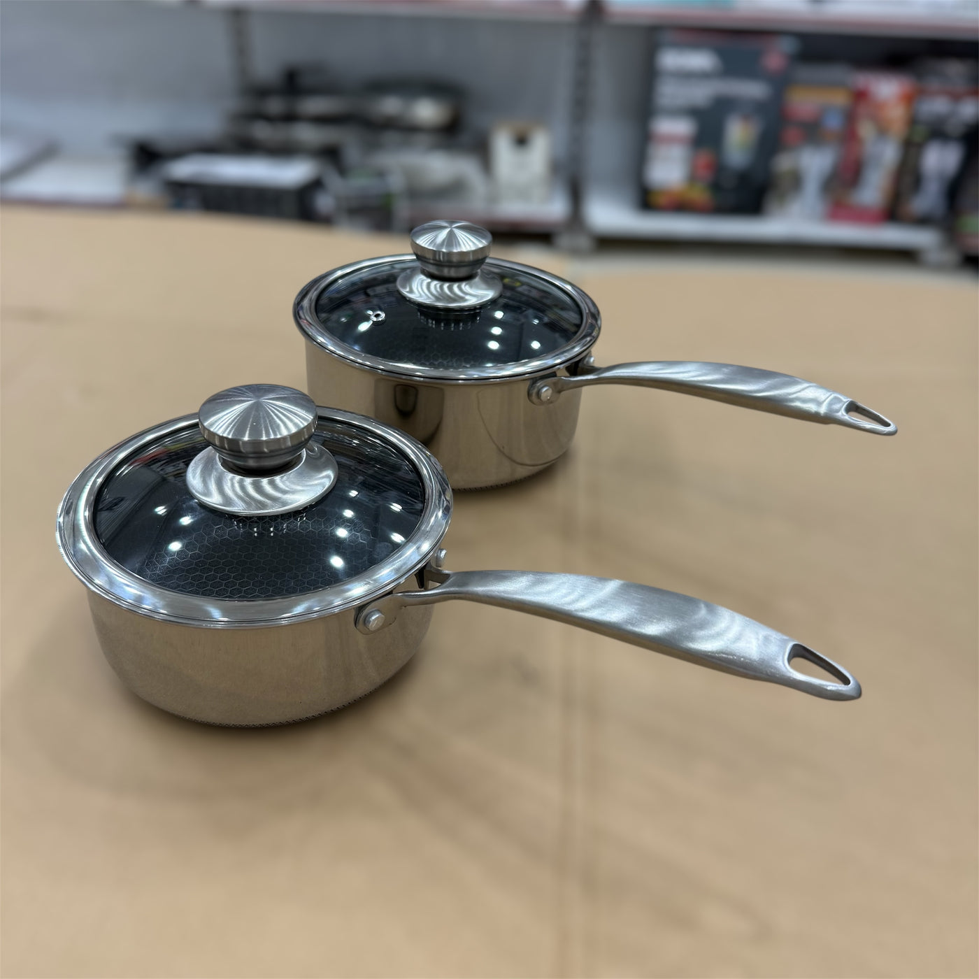 Laser Coated Sauce Pan With Lid