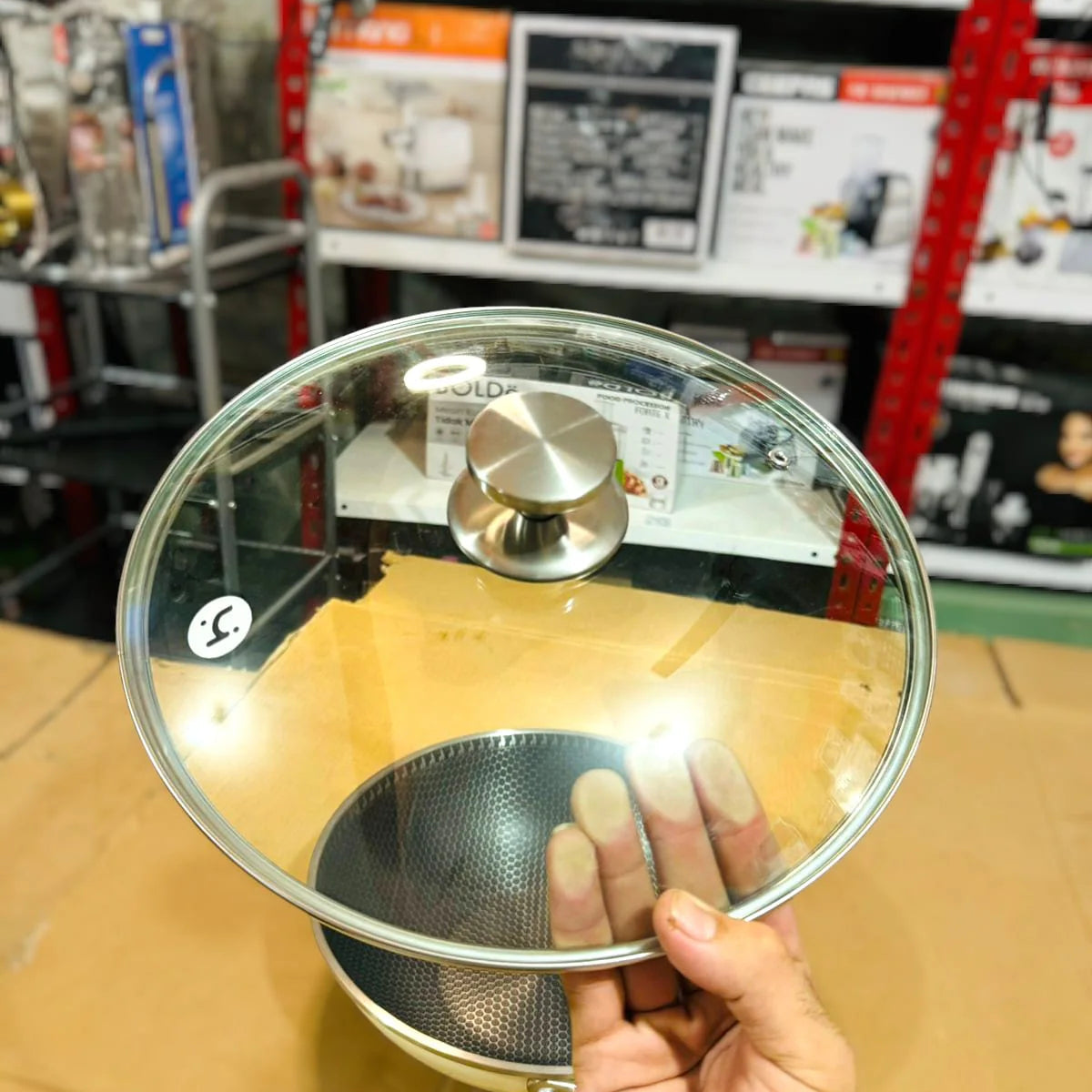 Stainless Steel HomeyComb Wok/Pan 30cm