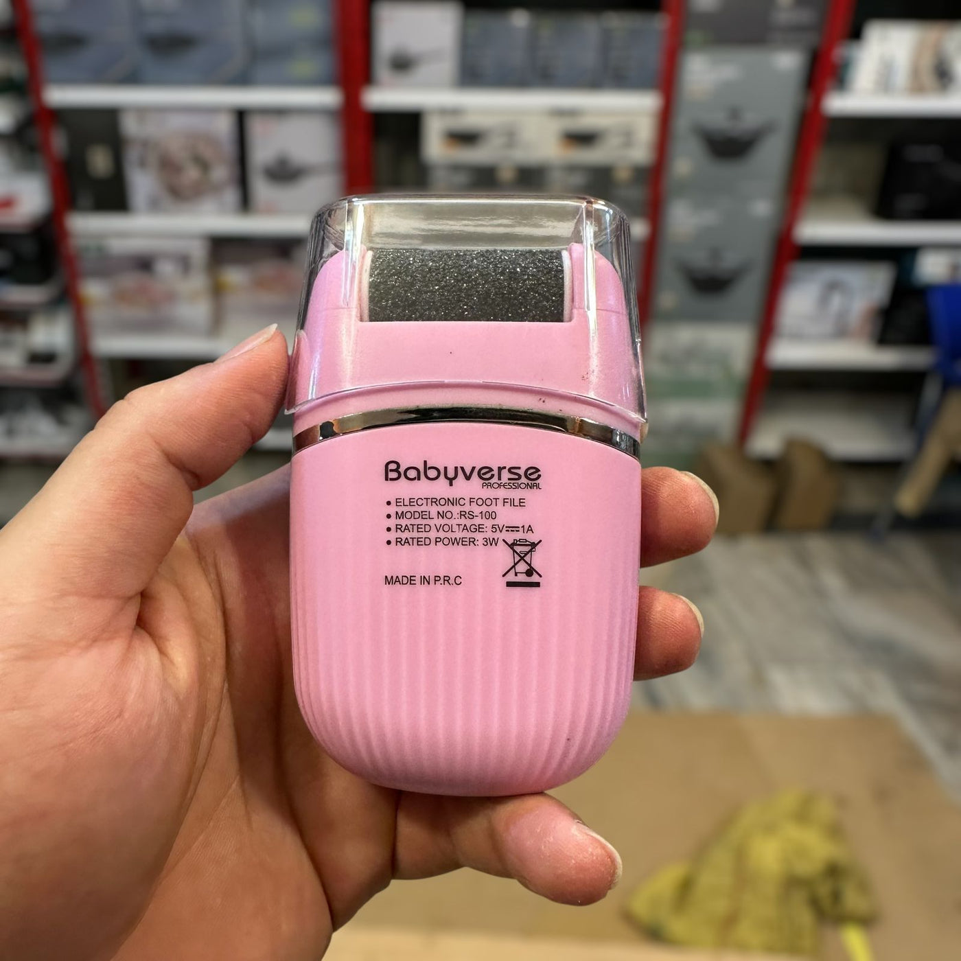 Imported Babyverse Rechargeable 3 Heads Electronic Foot File