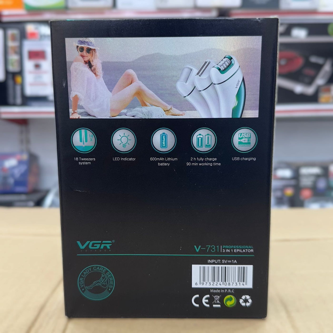 Imported VGR 3 in 1 Epilator V-731