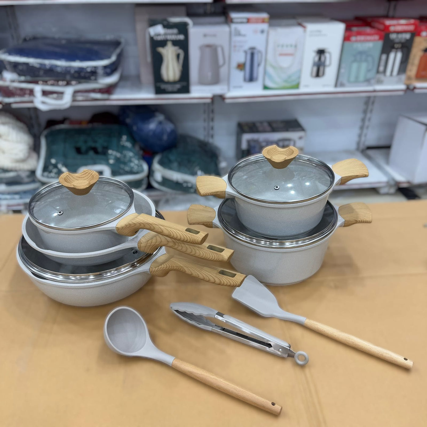 Osfe 14pcs Granite Induction Based Cookware Set