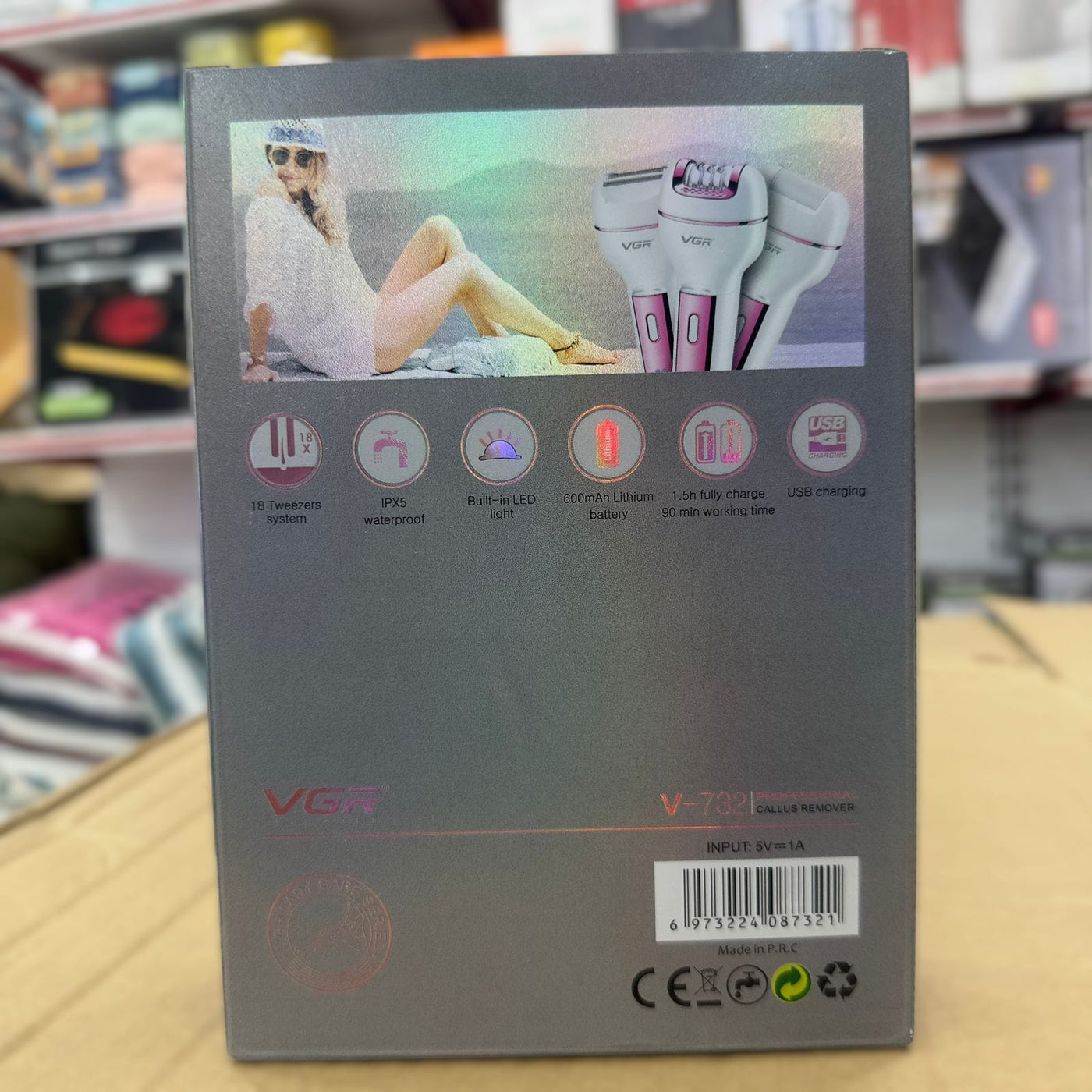 Imported VGR 3 in 1 Epilator V-732