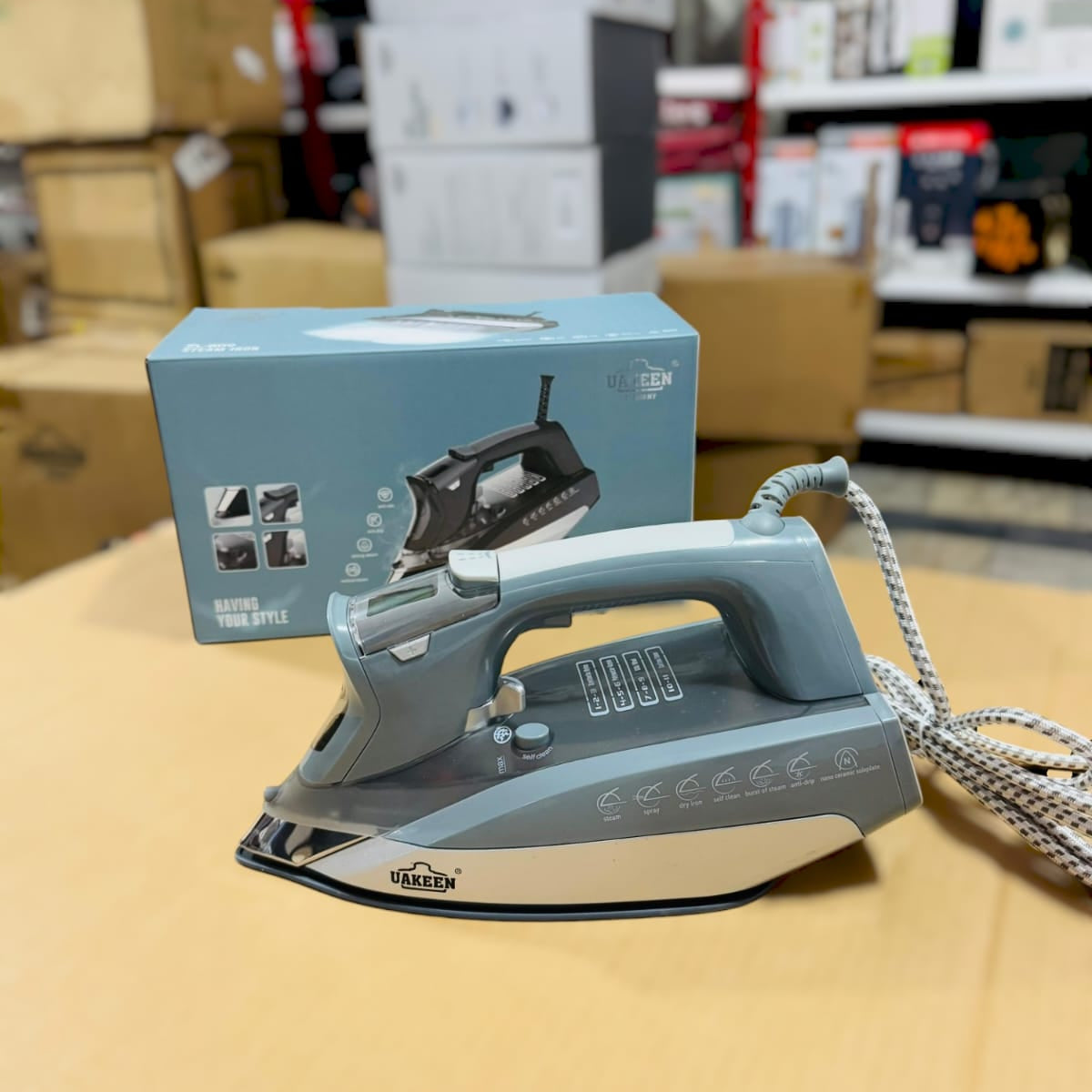 Uakeen Digital Steam Iron ZL-809