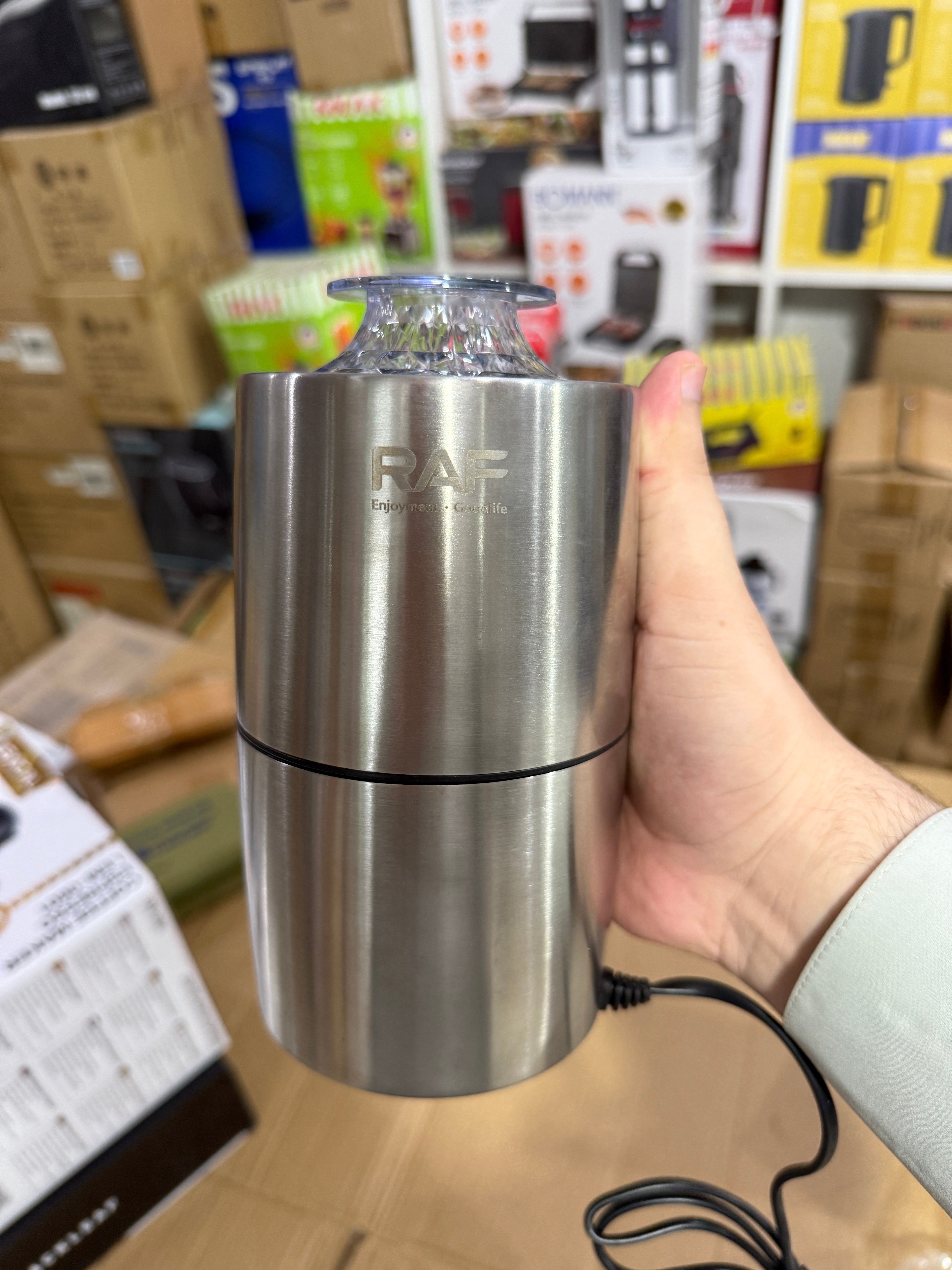 RAF Stanless Steel Coffee Grinder