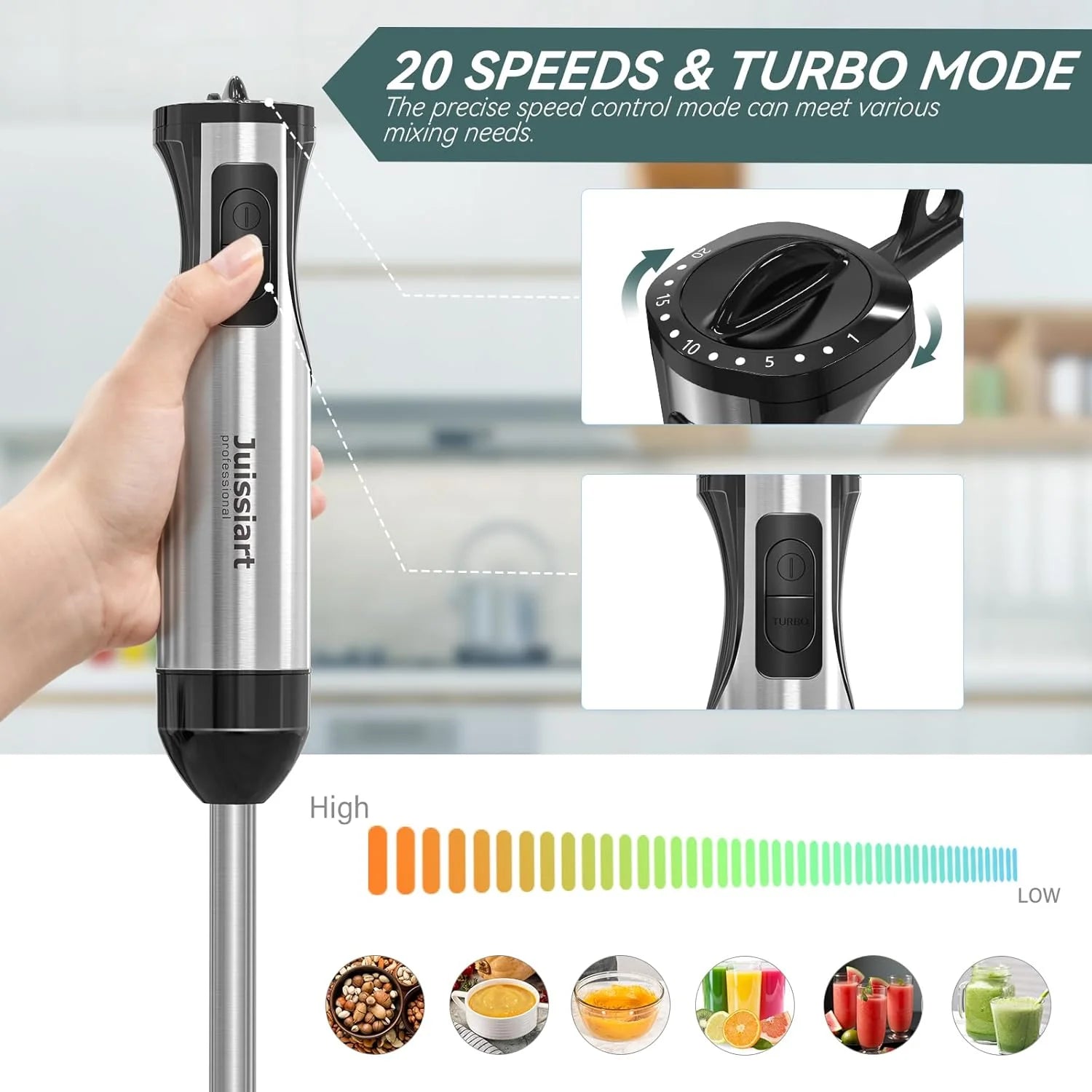 Juissiart 5in1 Hand Blender Set