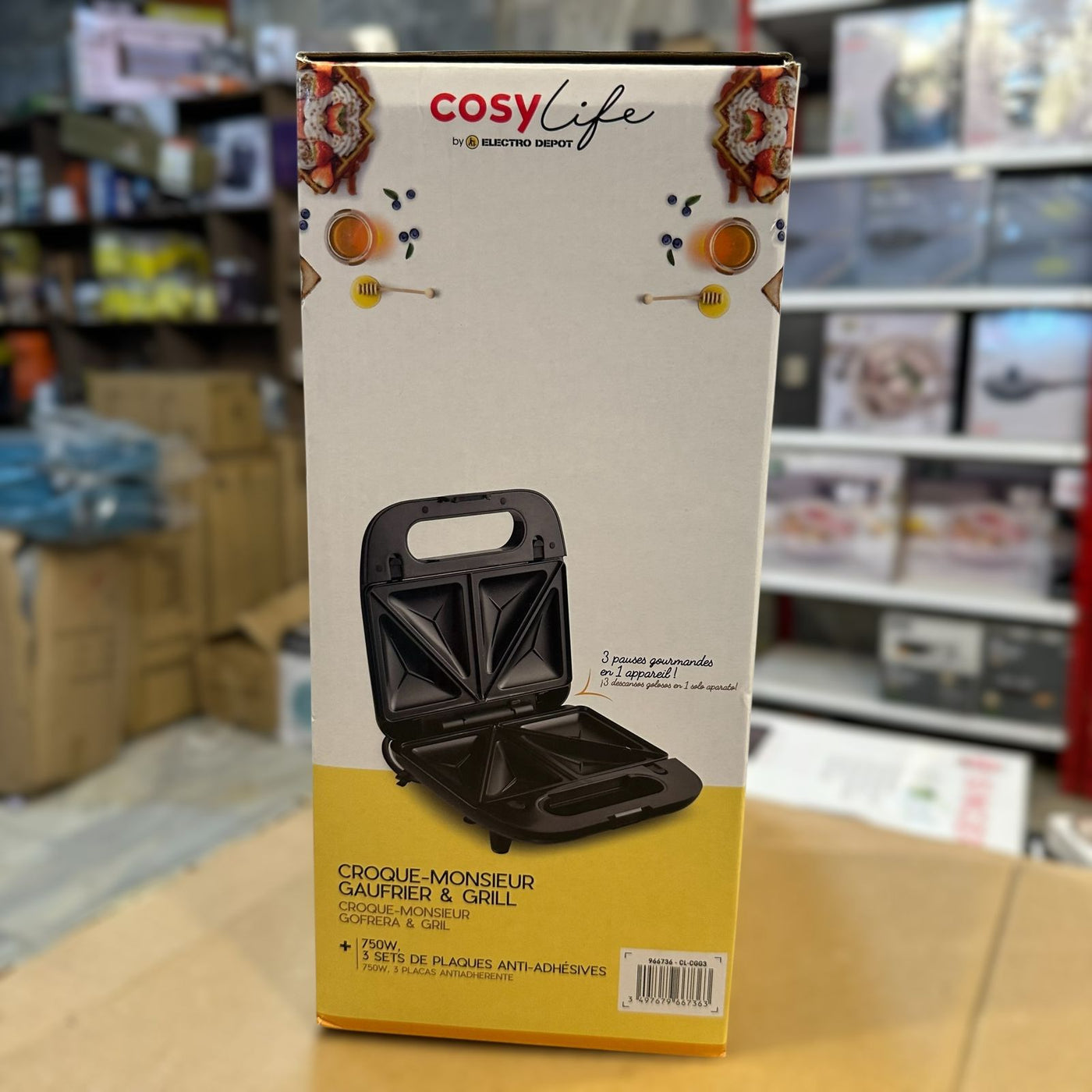 Cosy life France Branded 3in1 Sandwich Maker
