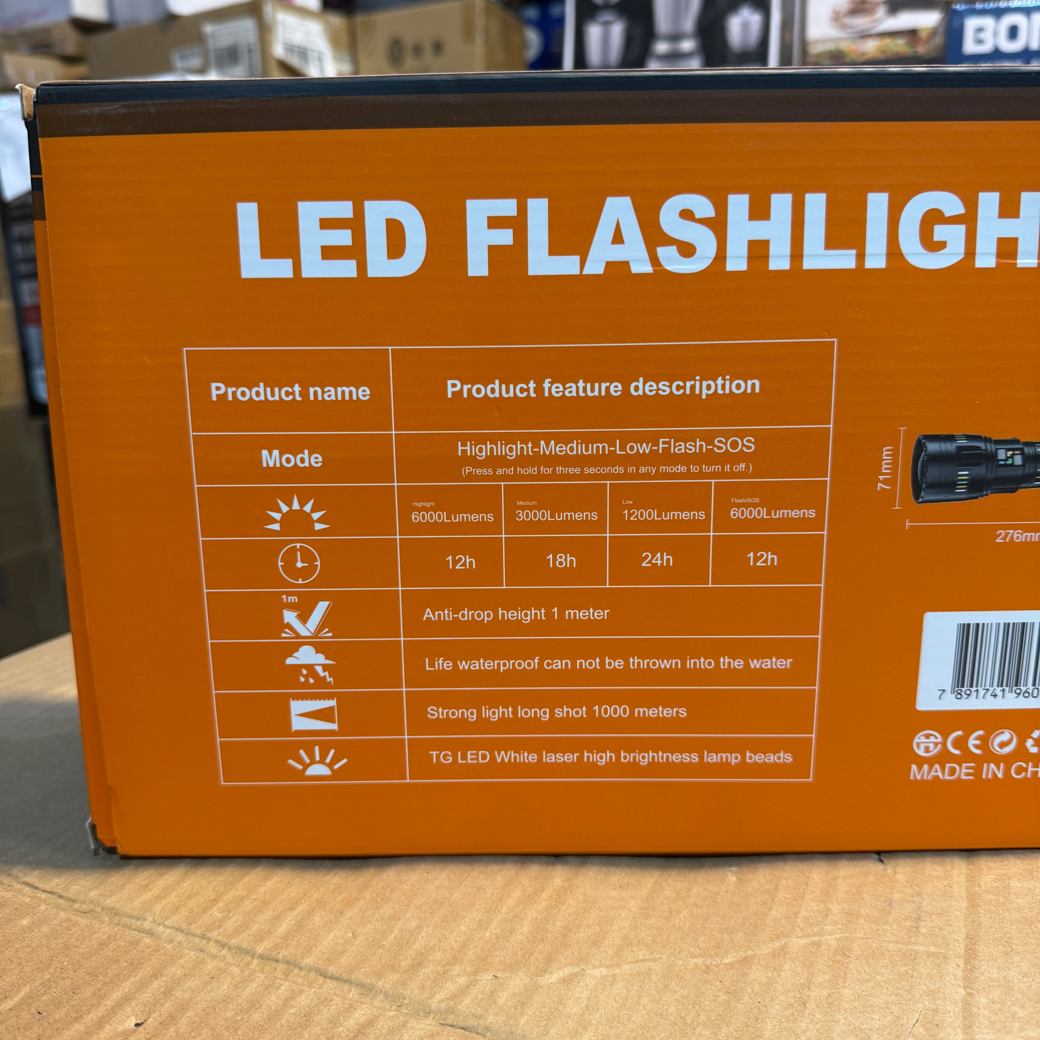 Imported Big Size 3km Flashlight