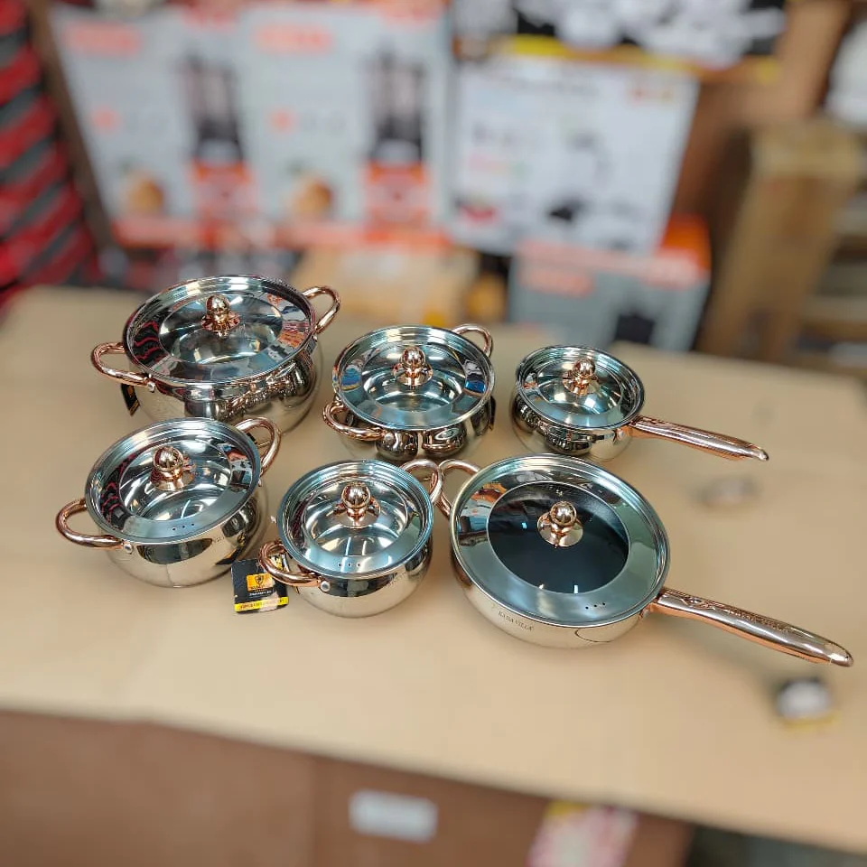 kaisa villa 12PCS stainless steel cookware set