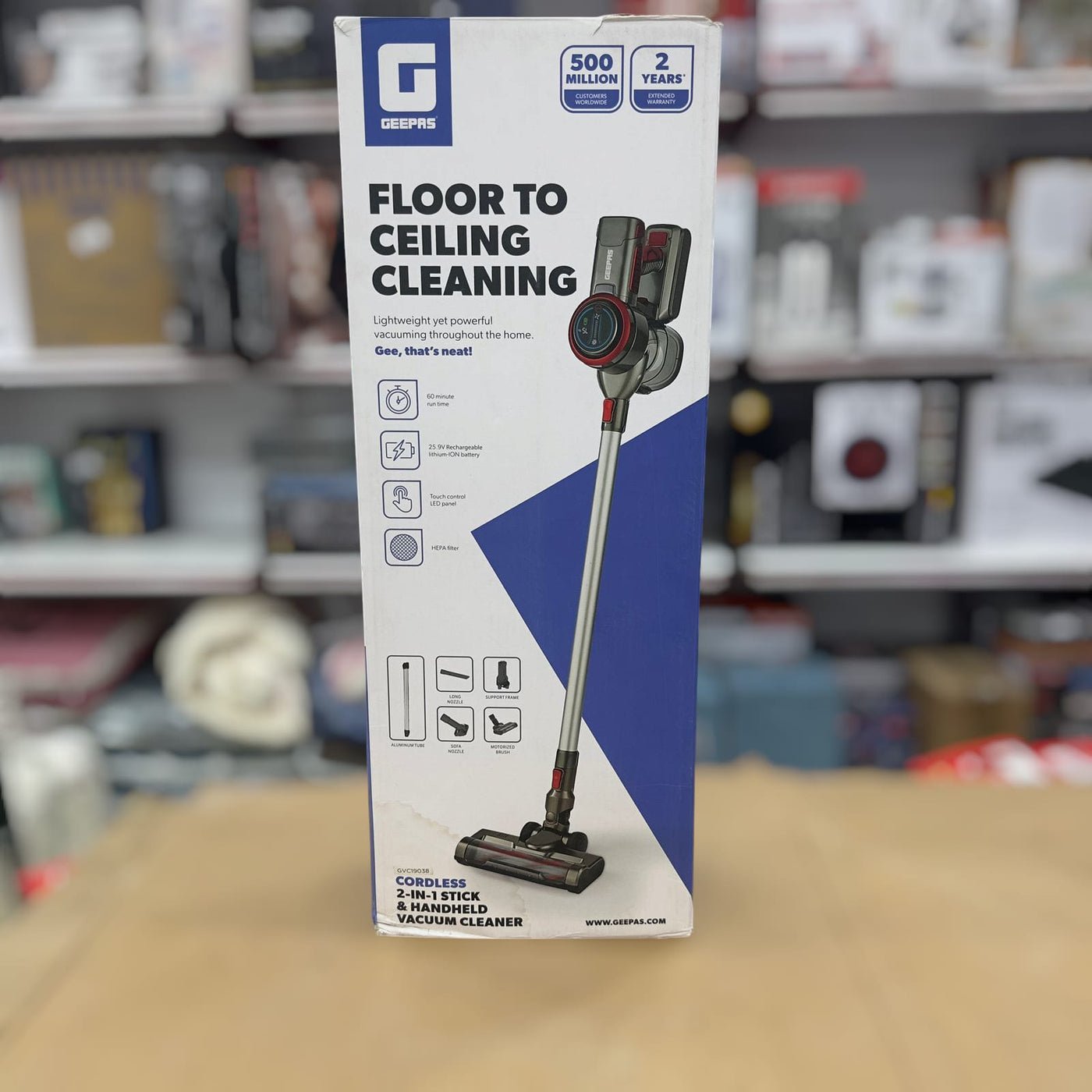 Geepas Cordless 2 in 1 Stick & Handheld Vacuum Cleaner 19038