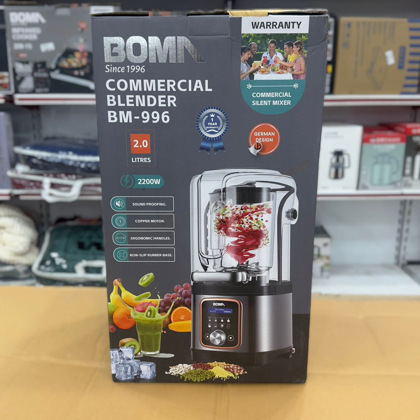 Boma 2L Ice Crusher Commercial Blender BM-996