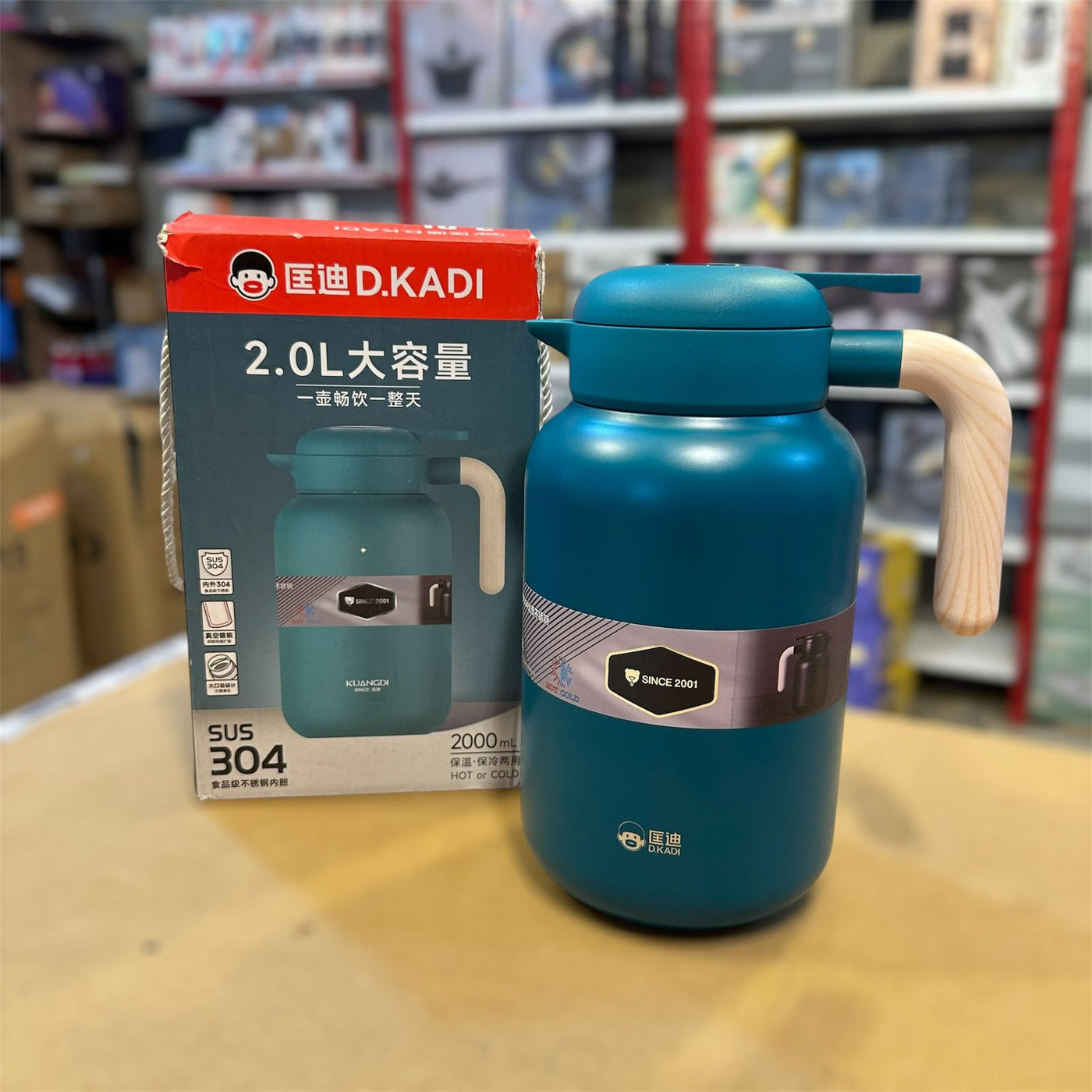 Dkadi 2L Stainless Steel Hot & Cold Thermos Flask