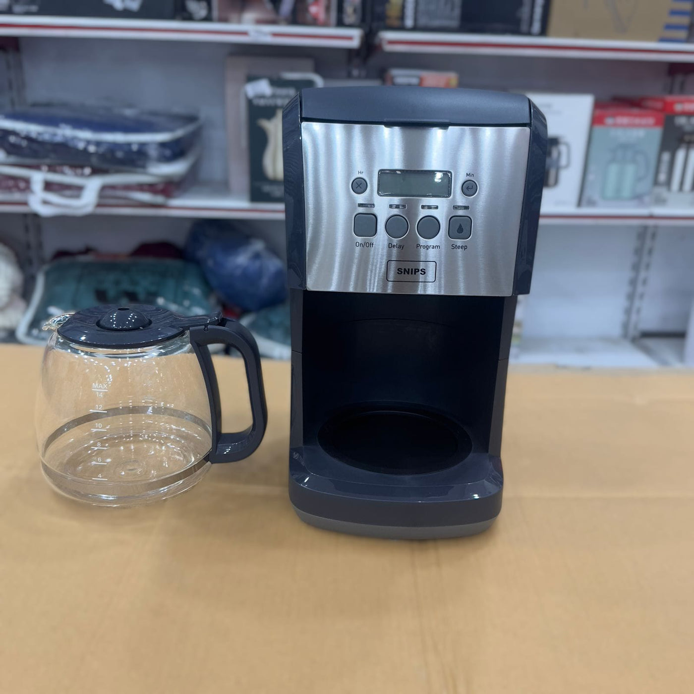 Imported Snips 1.8L Black Coffee Maker