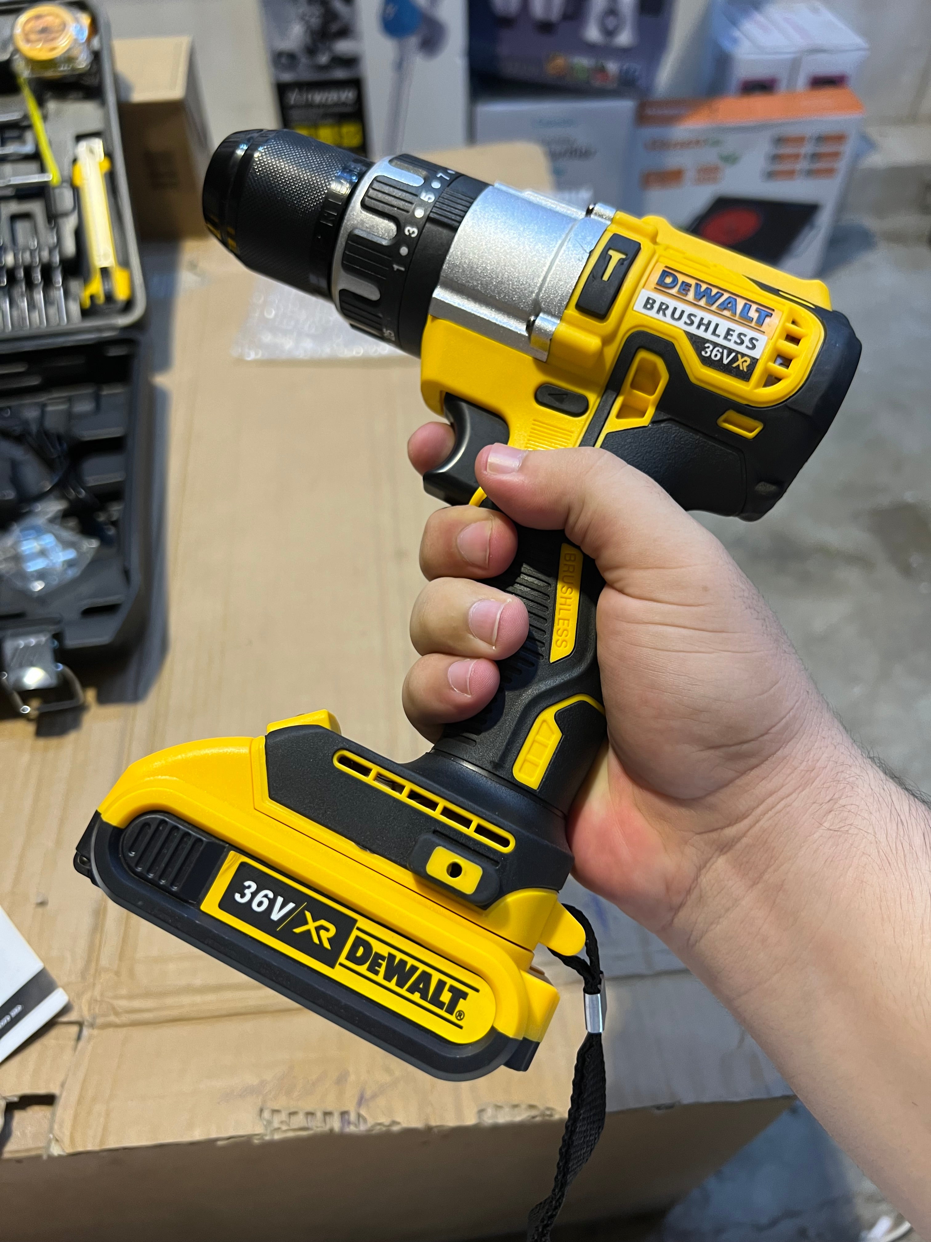 Very High quality Dewalt Brushless 36Volt Drill Set