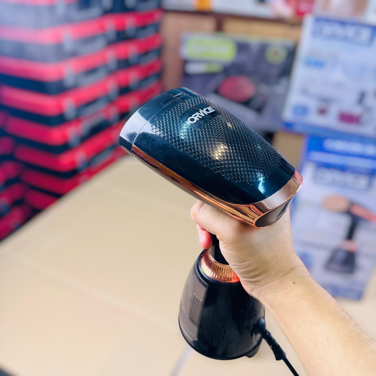 ORVICA hand held multi garment steamer