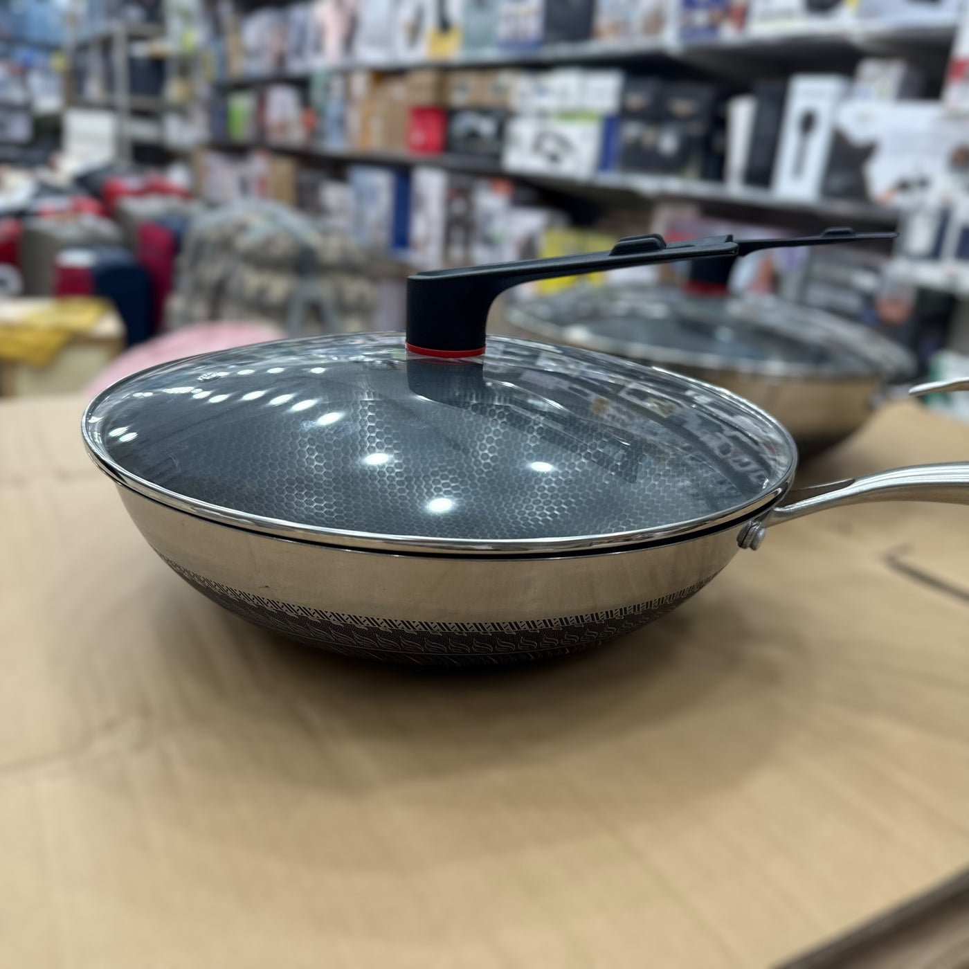 Imported Laser Coated Deep karai with Handle