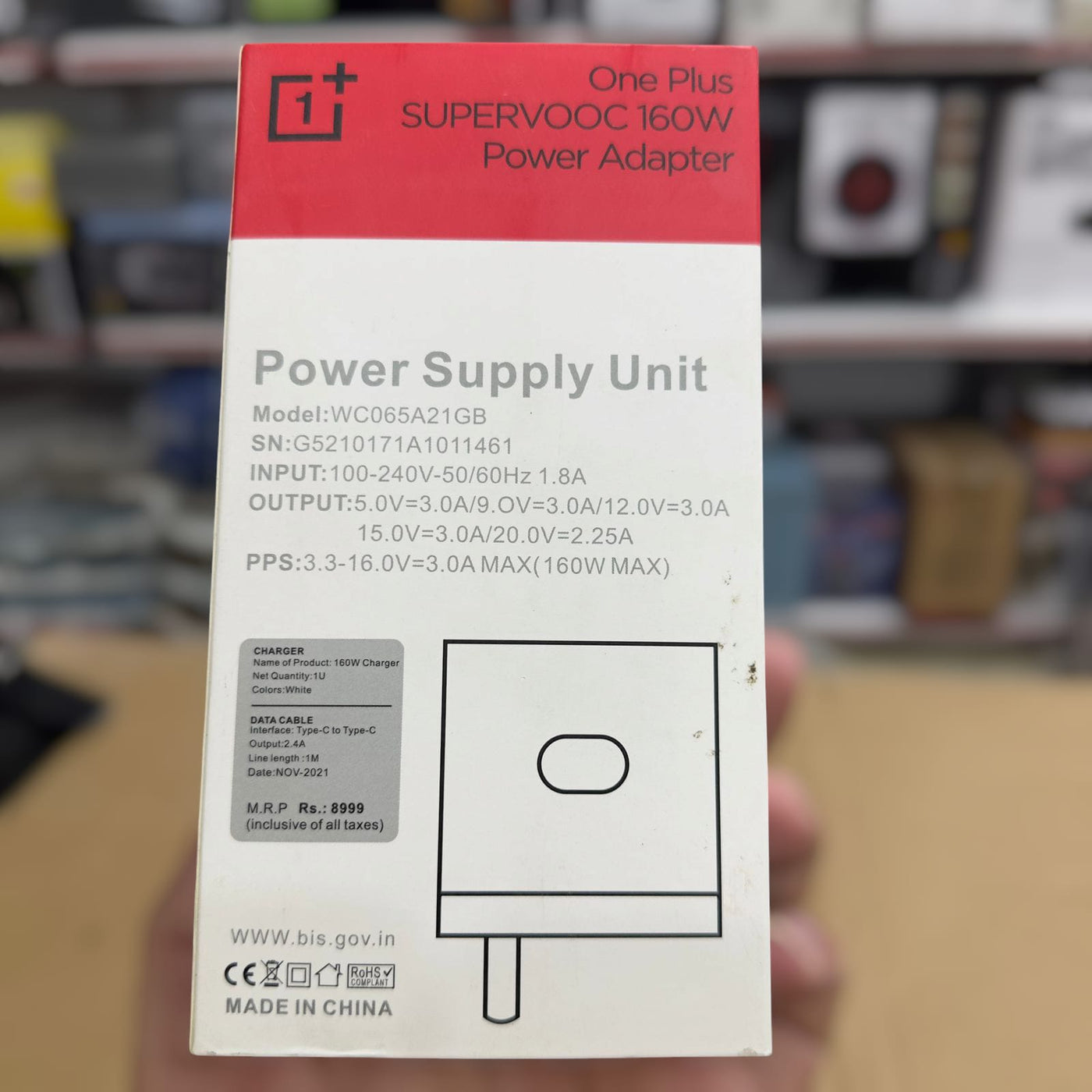 One Plus Supervooc Power Adapter 160W