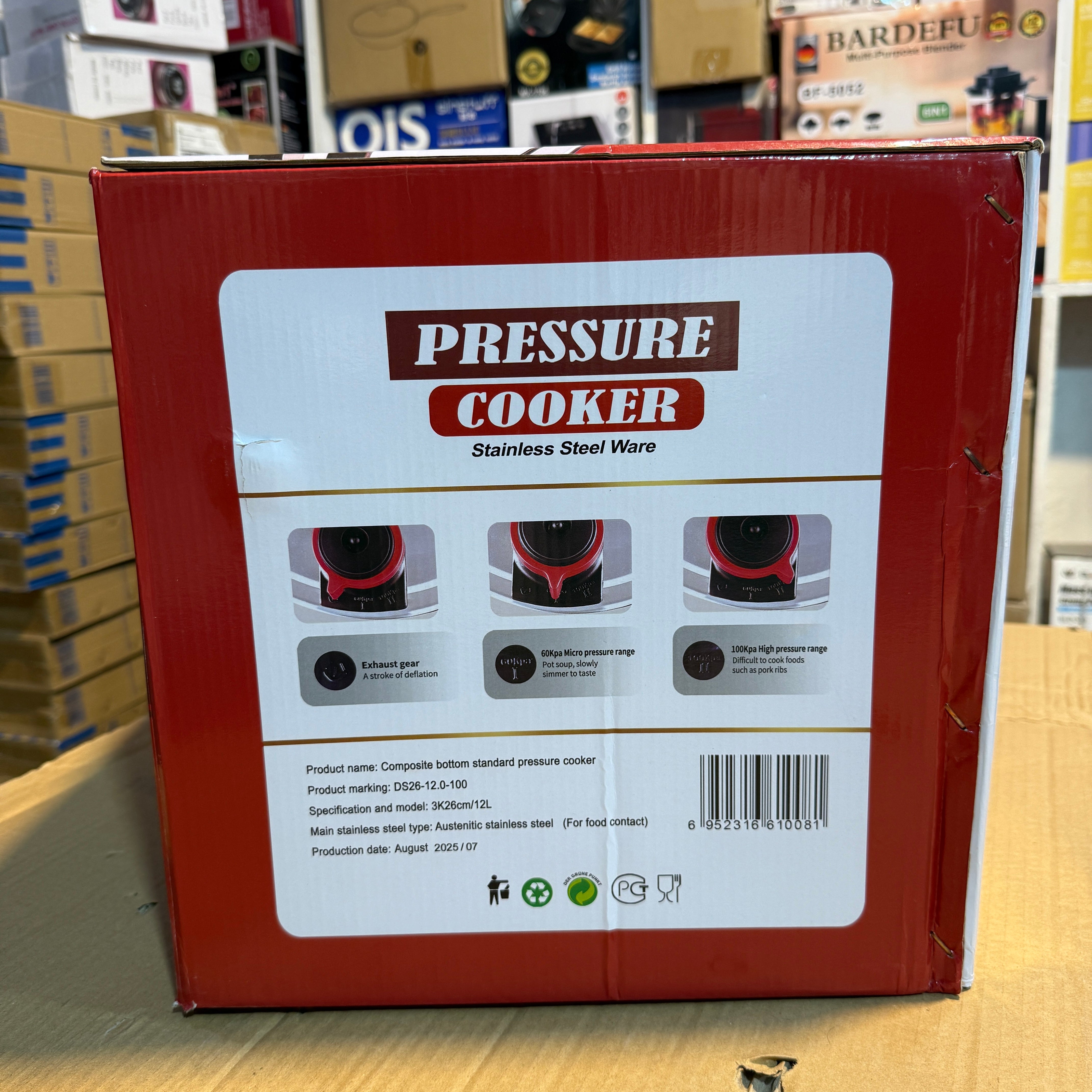 Lott Imported 12Litre Stanless Steel Automatic Pressure Cooker
