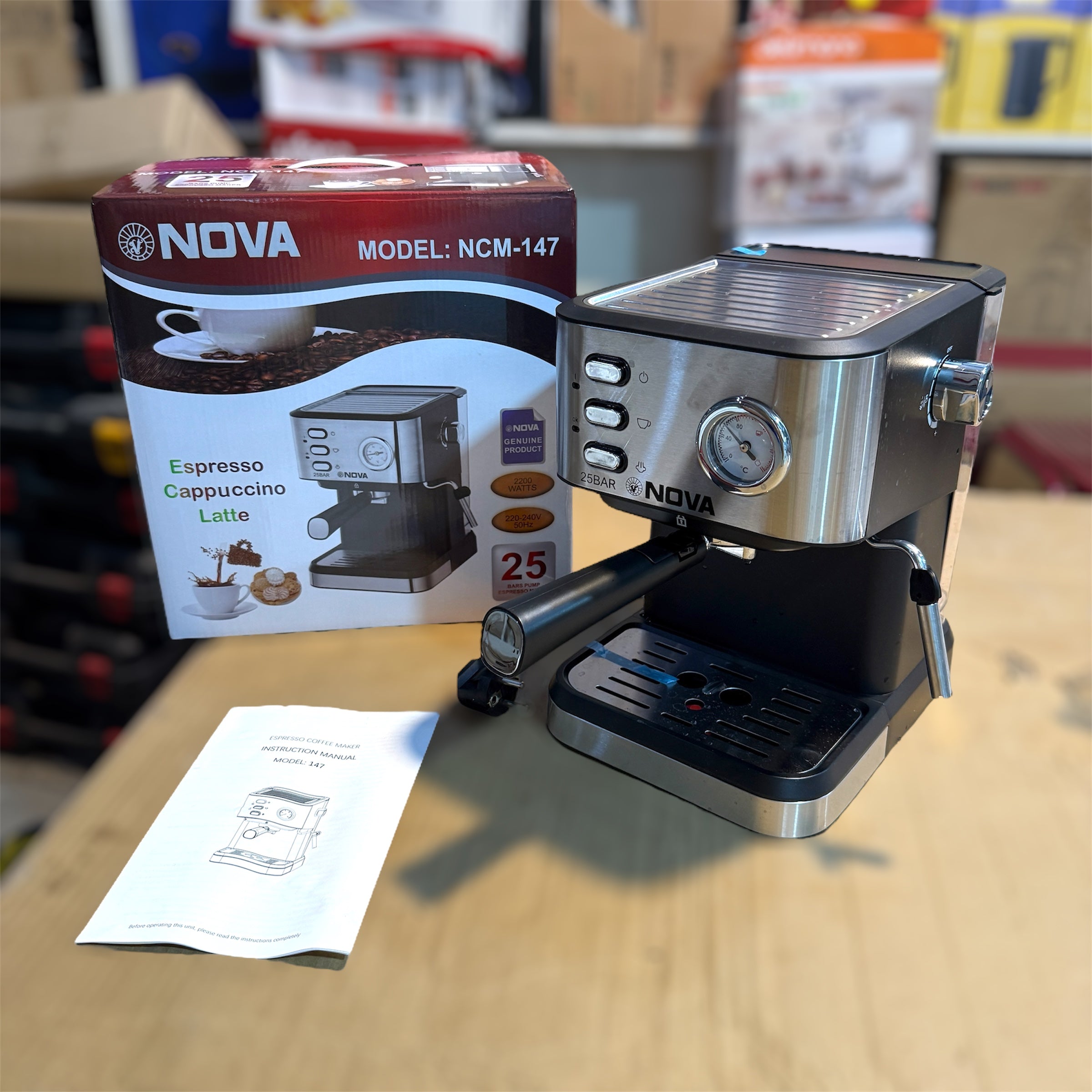 Nova 25Bar Expresso Cappuccino Coffee Maker