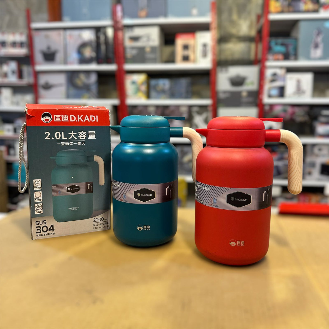 Dkadi 2L Stainless Steel Hot & Cold Thermos Flask