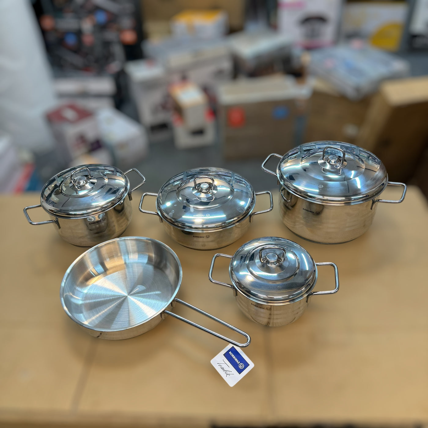 Turkish Korkaz 9 Piece cookware Set