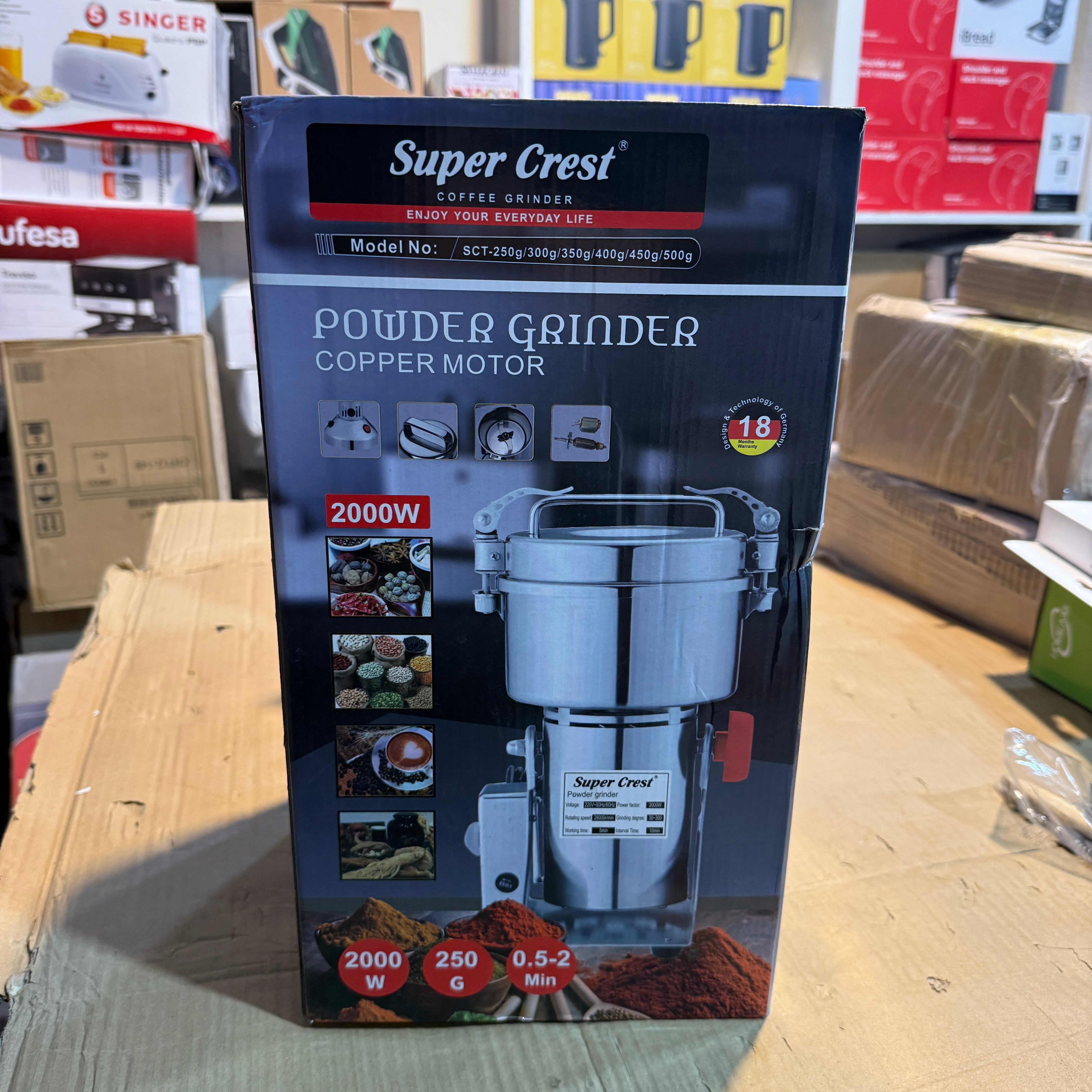 Super Crest Stanless Steel 250Gram Grinder