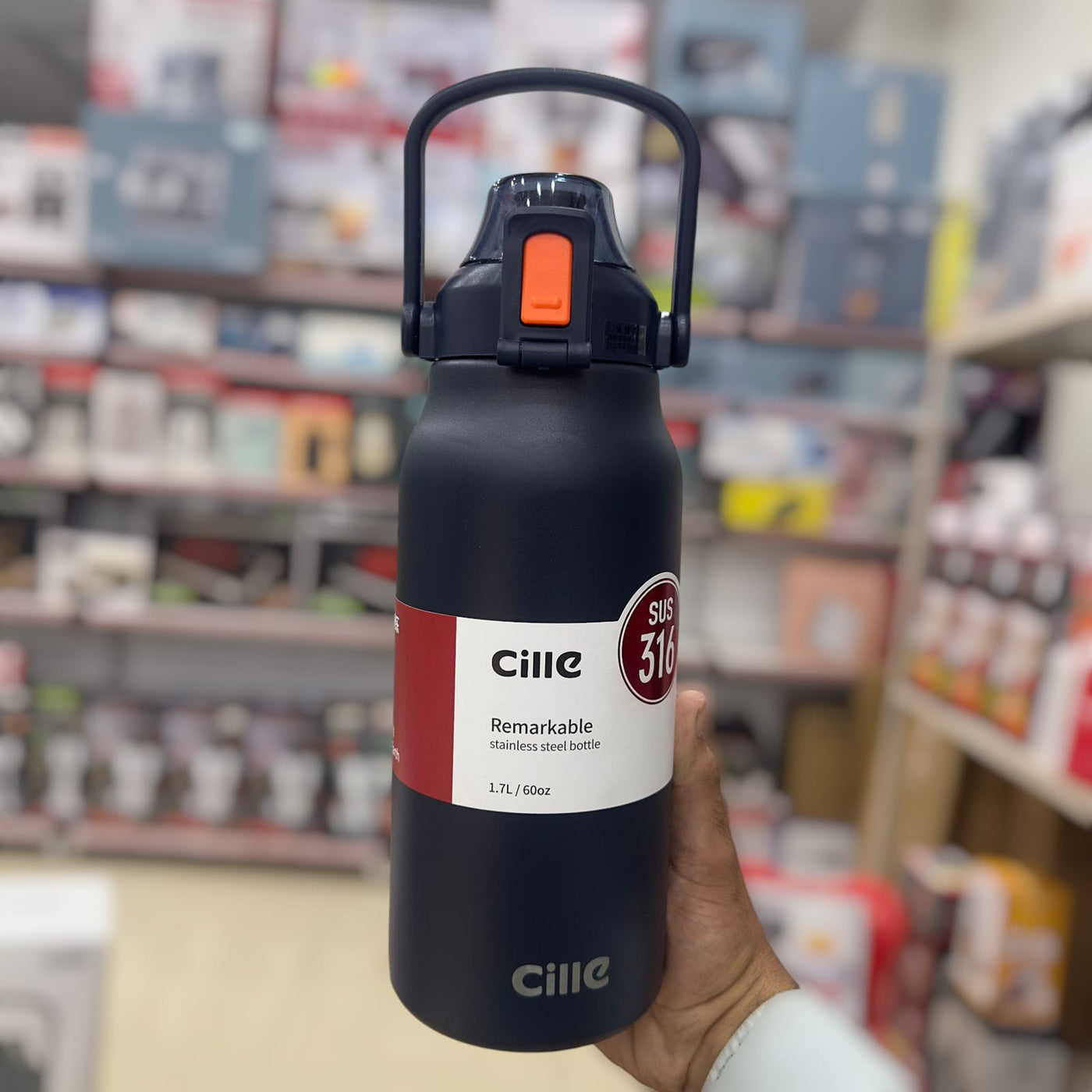 Imported Cille Remarkable 1.7L Stainless Steel Water Bottle XB-20137