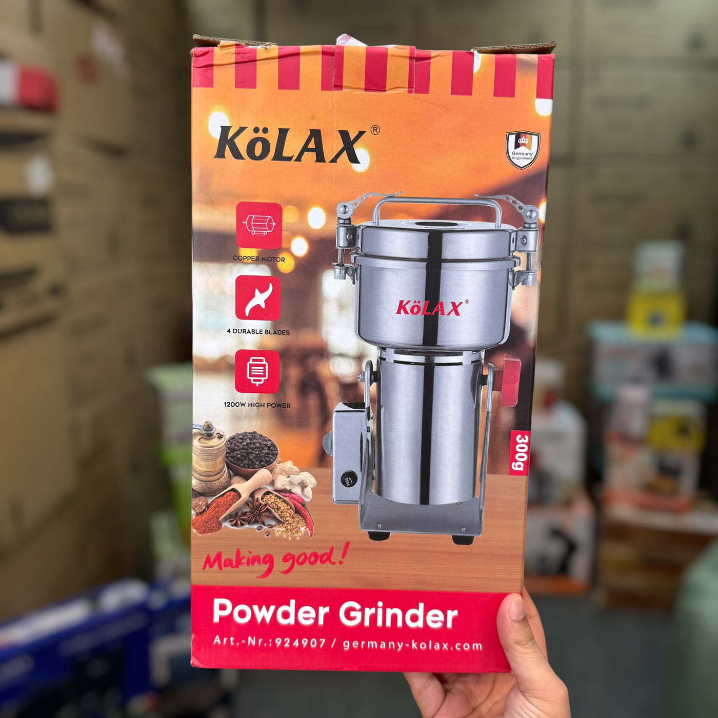 Kolax Stanless Steel Powder Grinder