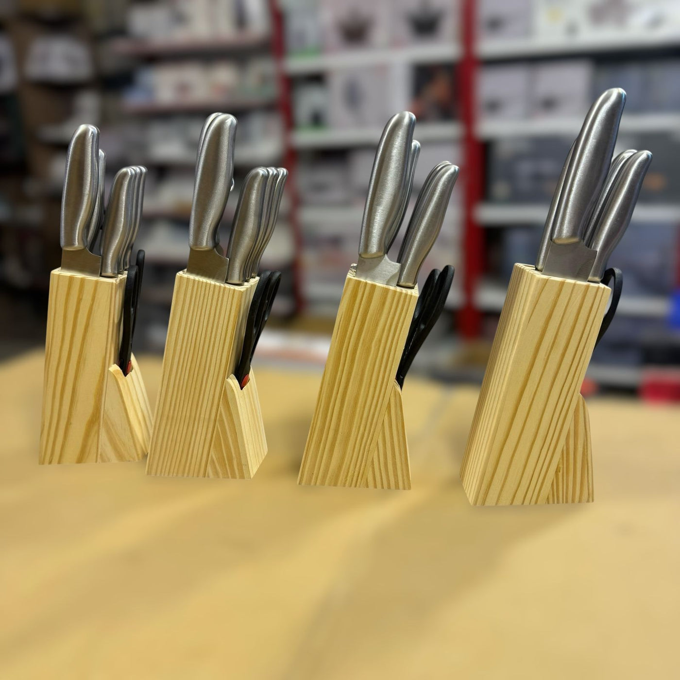 Imported 8pcs Knife Set With Wooden Base