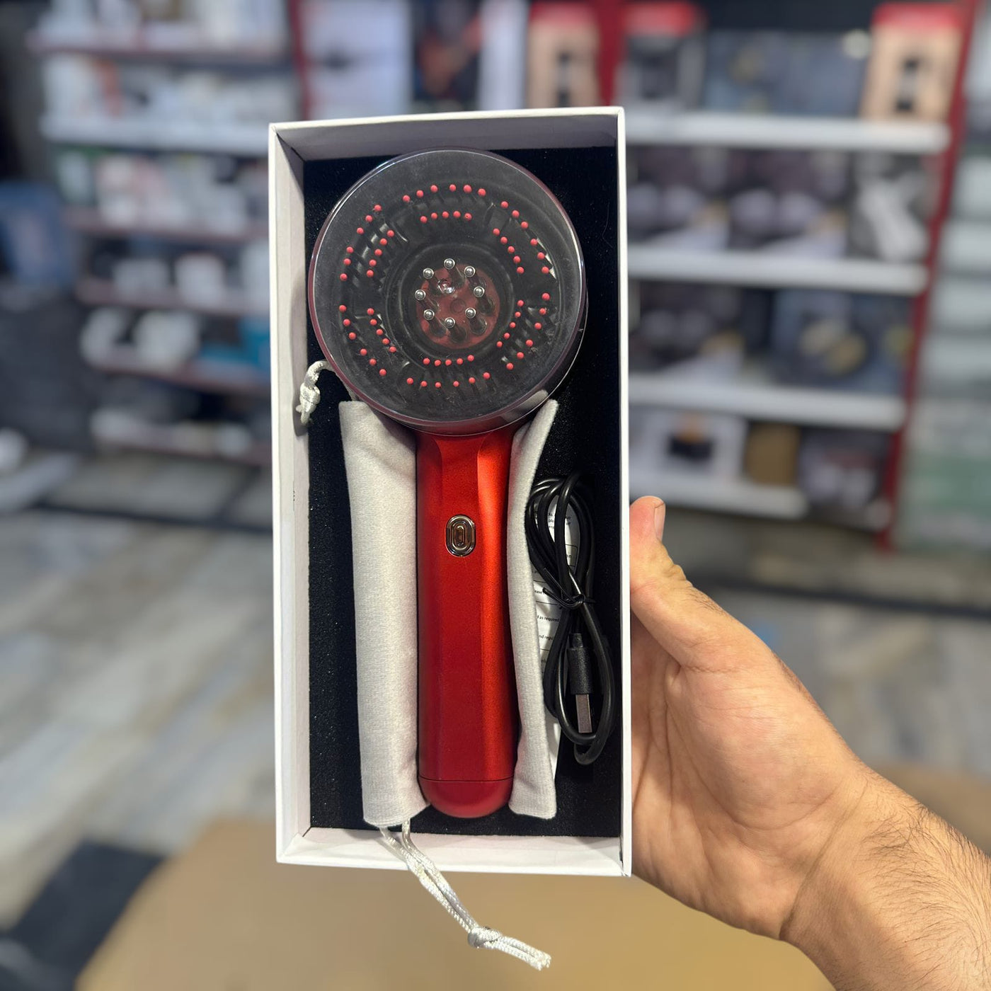 Lott Imported Rechargeable Scalp Massager Comb for Hair Growth