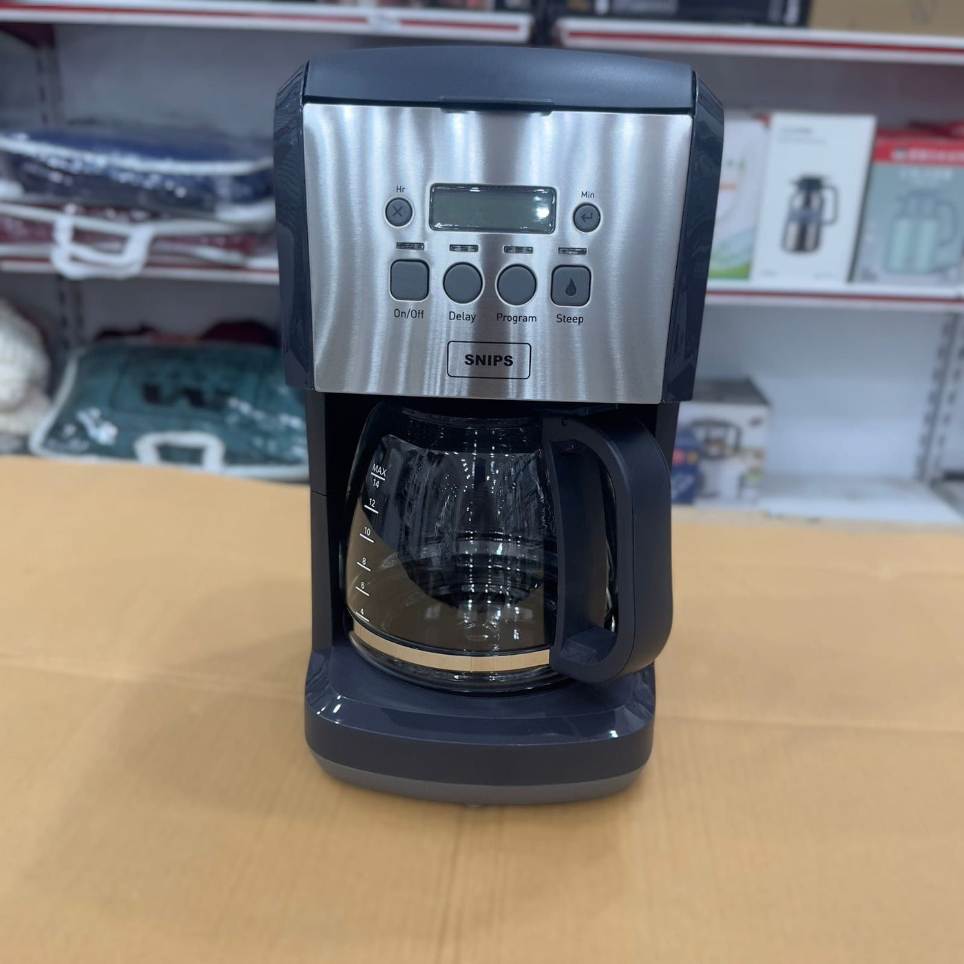 Imported Snips 1.8L Black Coffee Maker