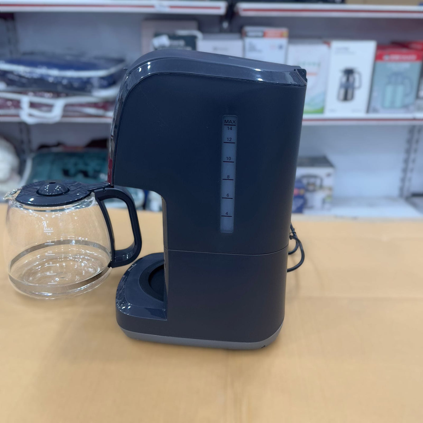 Imported Snips 1.8L Black Coffee Maker