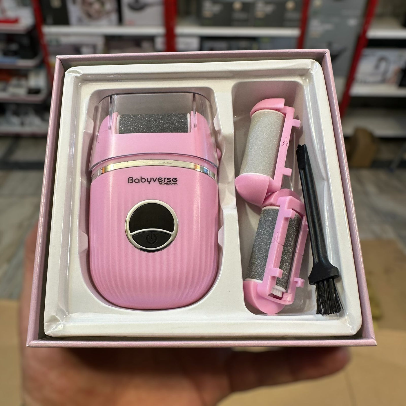 Imported Babyverse Rechargeable 3 Heads Electronic Foot File