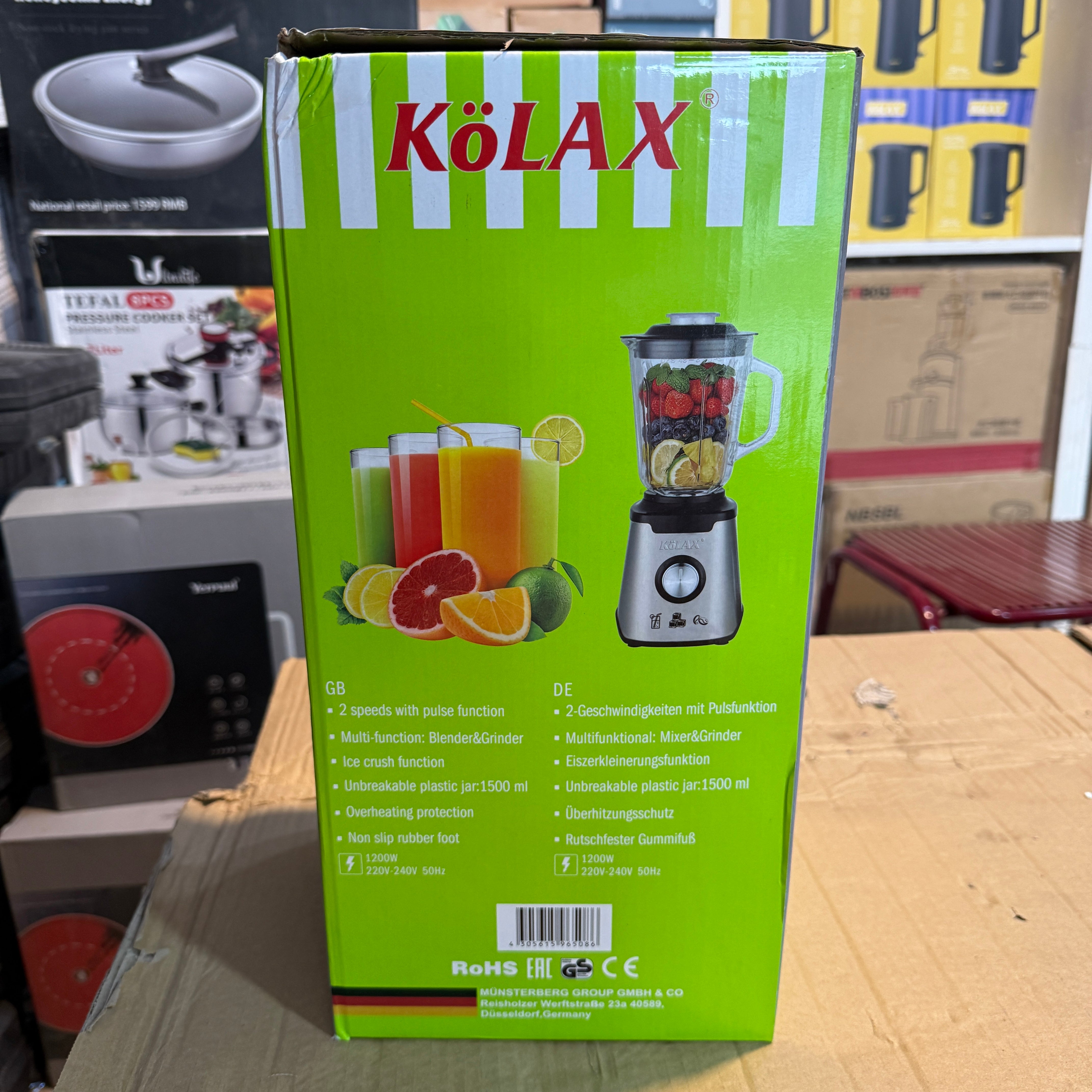 Kolax Glass Jar 2in1 Blender Set