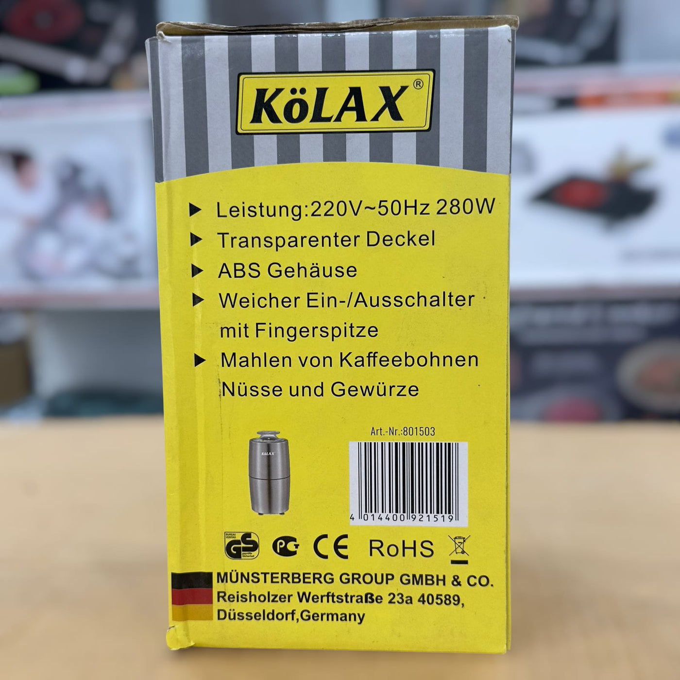 Kolax Stanless steel spice & Coffee Grinder