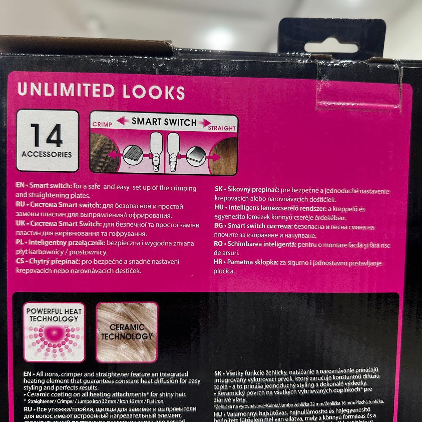 Lot Imported Rowenta 14in1 Hair Straightener Set
