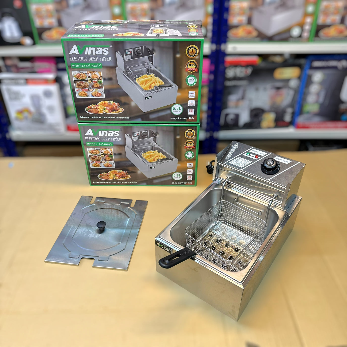 Imported Avinas 6.8L Electric Deep Fryer