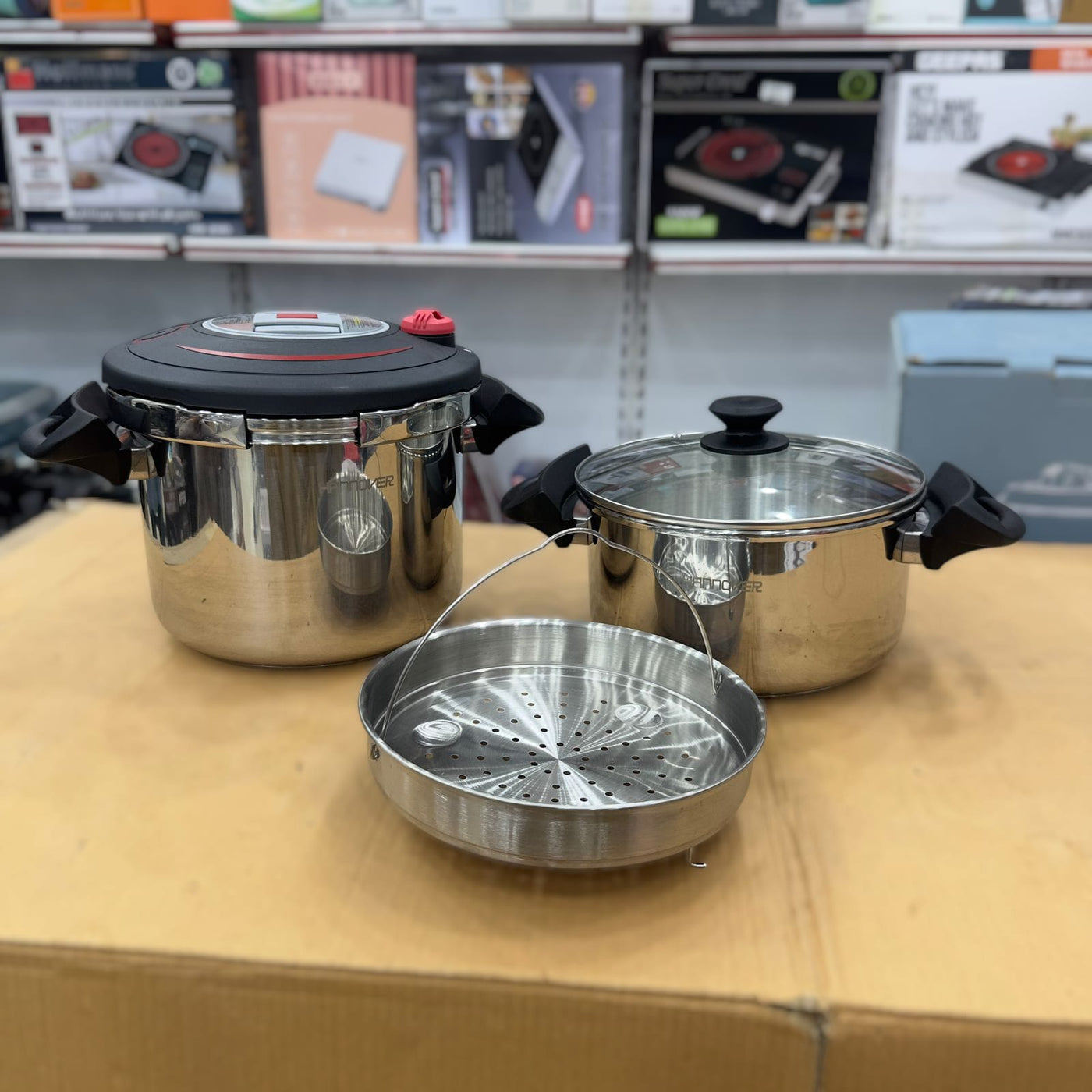 Hanover 5pcs Automatic Pressure Cooker Set 6 & 8 Litre